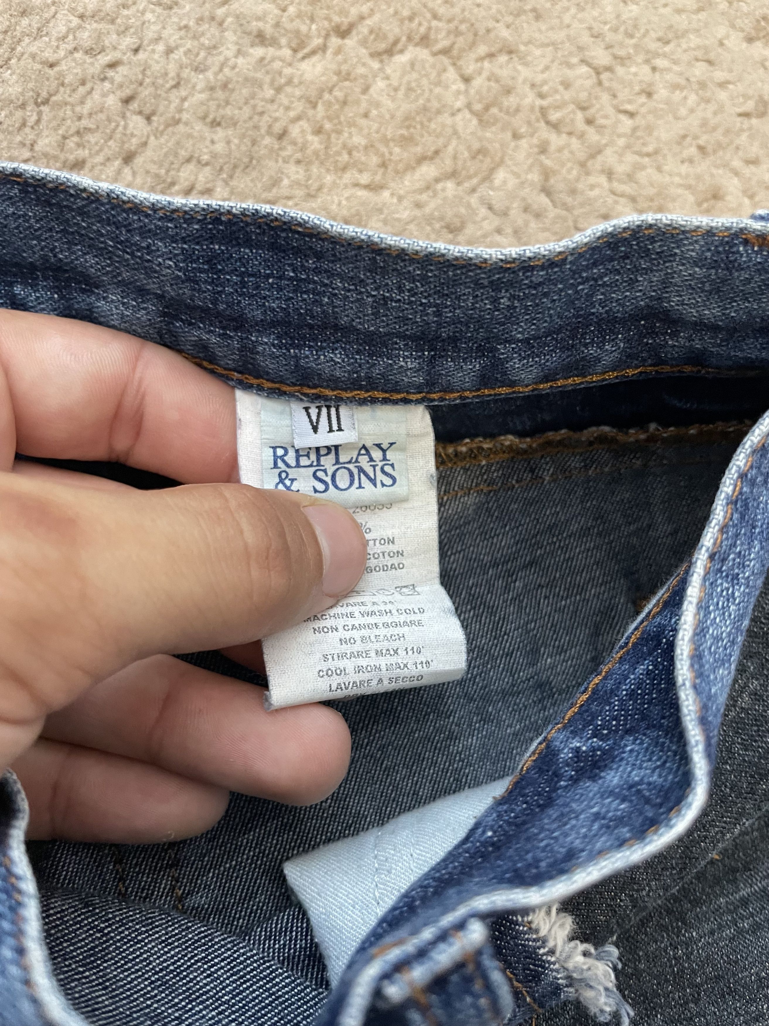 Replay Flare Jeans Rise by REPLAY Patchwork Bootcut Hagi Denim Size US 27 - 6 Thumbnail