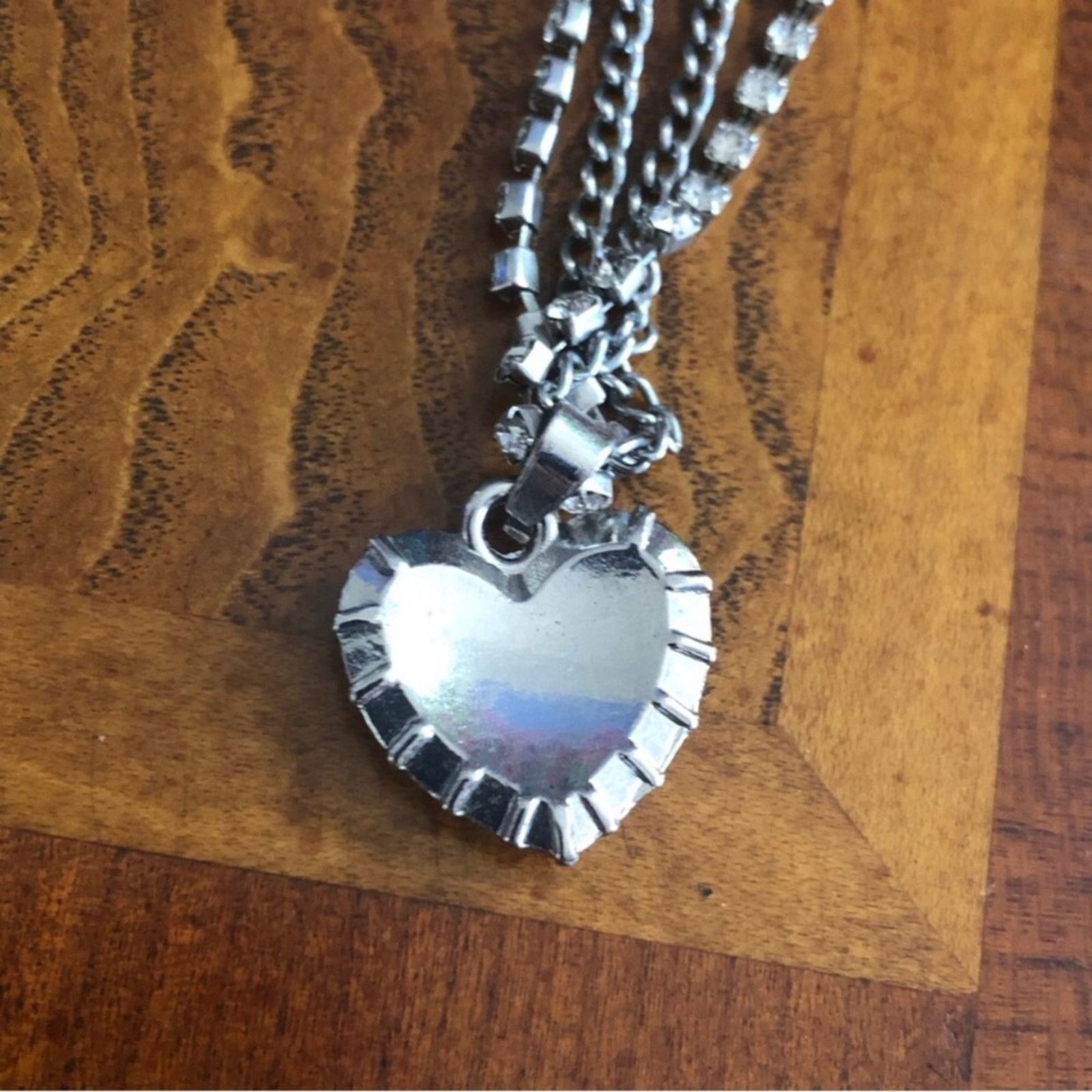 Jewelry Vintage recycled heart pendant necklace Size ONE SIZE - 9 Thumbnail