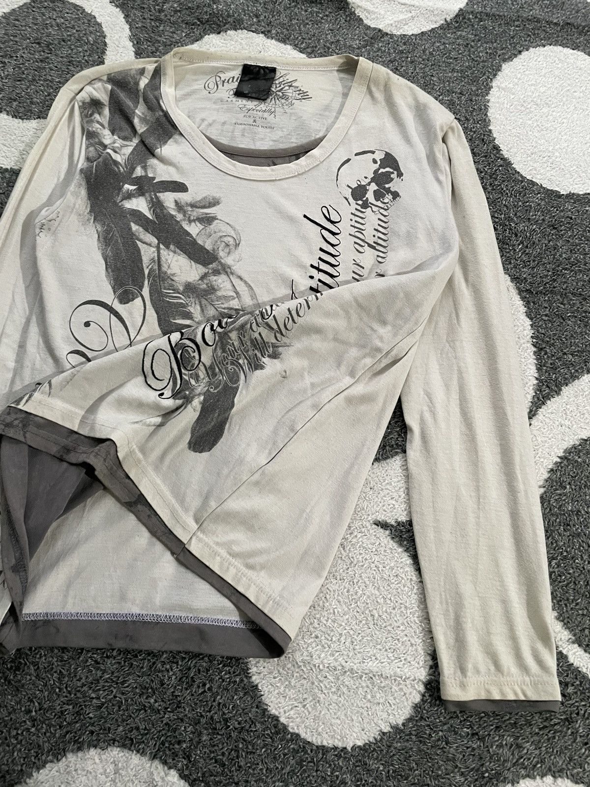 Japanese Brand DOUBLE LAYER B ONE SOUL SKULL LONG SLEEVE Size US M / EU 48-50 / 2 - 7 Thumbnail