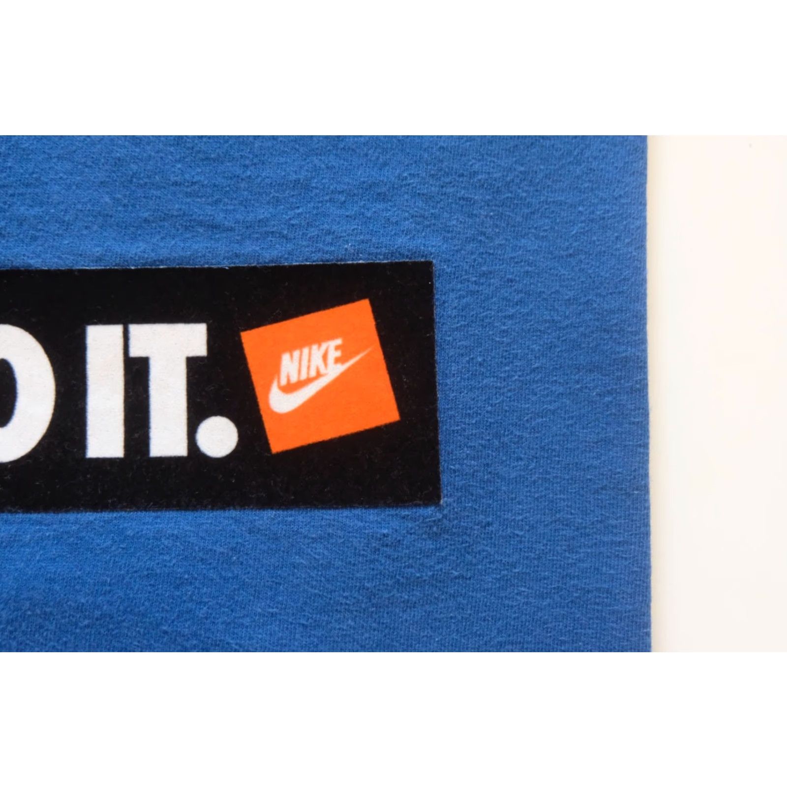 Nike VINTAGE Nike JUST DO IT BOX LOGO VTG Y2K RETRO BLUE FUZZY GRAPHIC T SHIRT MEN SZ M 2009 Size US M / EU 48-50 / 2 - 4 Thumbnail