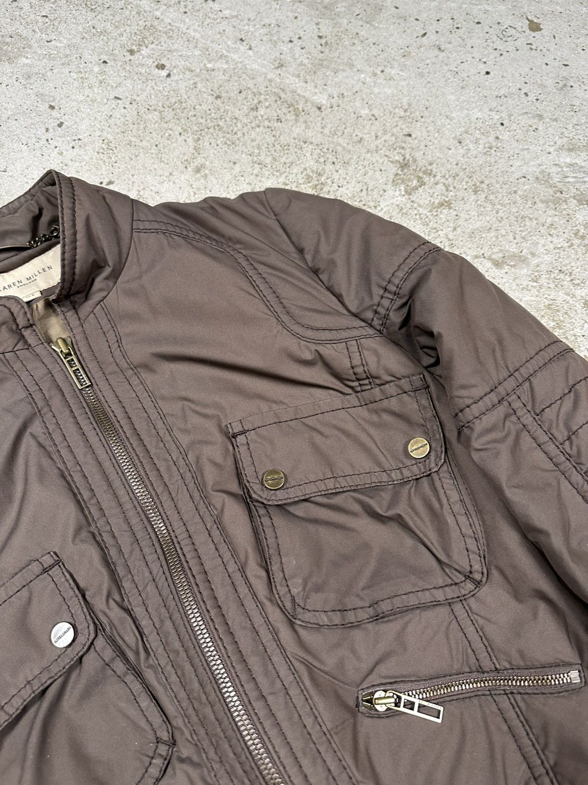If Six Was Nine Vintage Y2K Brown Utility Japanese Style Bomber Jacket Size US S / EU 44-46 / 1 - 7 Thumbnail