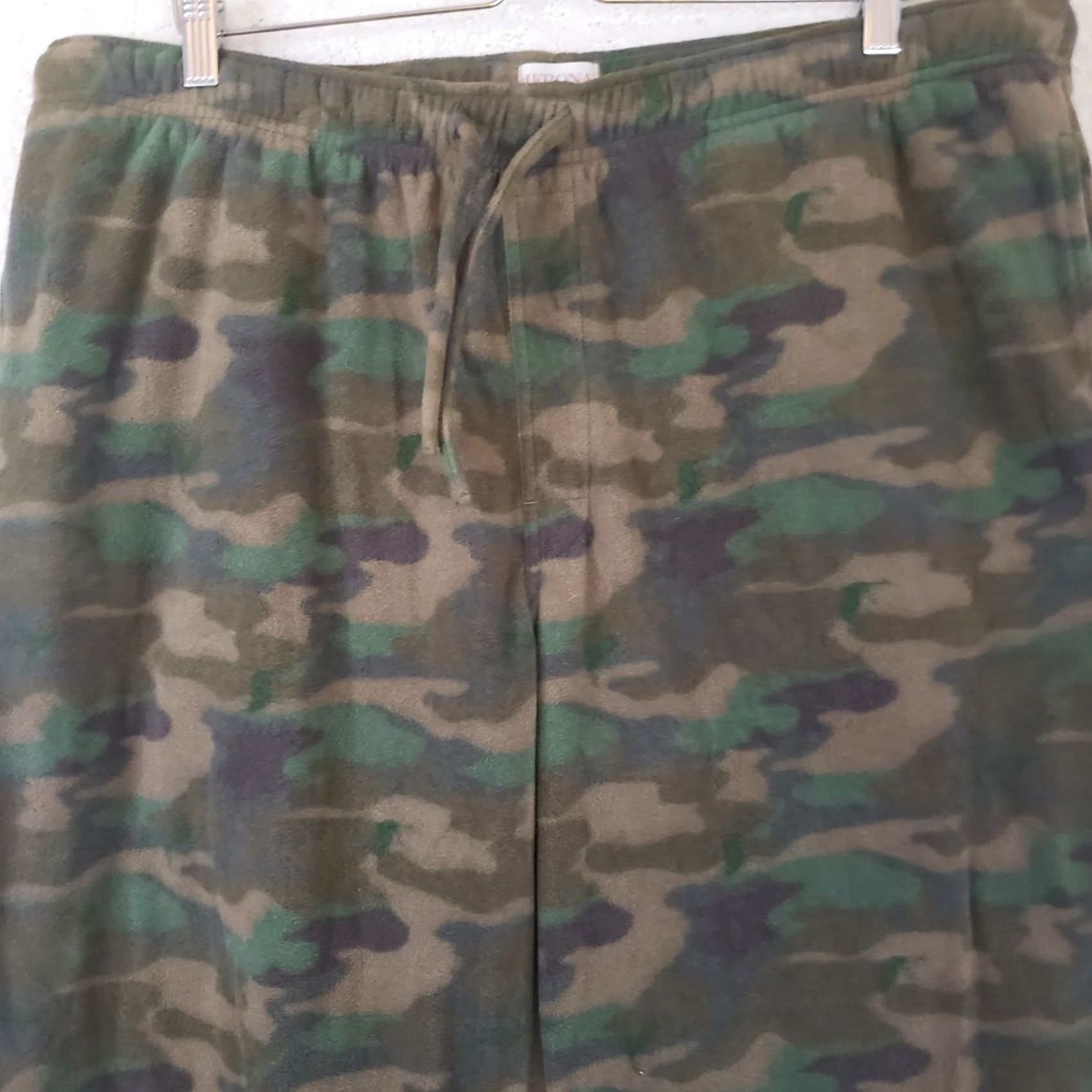 Merona Merona Pants Mens XL Gray Lounge Green Fleece Camouflage Drawstring Comfy Warm Size US 36 / EU 52 - 3 Thumbnail