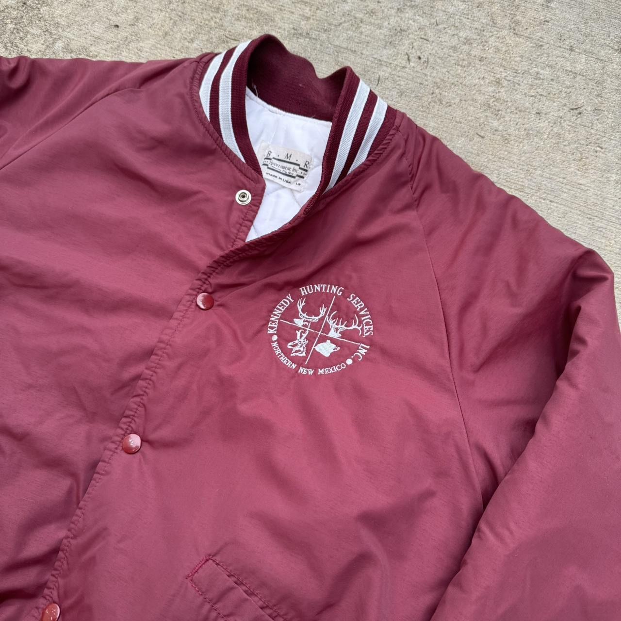 Vintage True vintage 80s burgundy hunting bomber jacket Size US L / EU 52-54 / 3 - 3 Thumbnail
