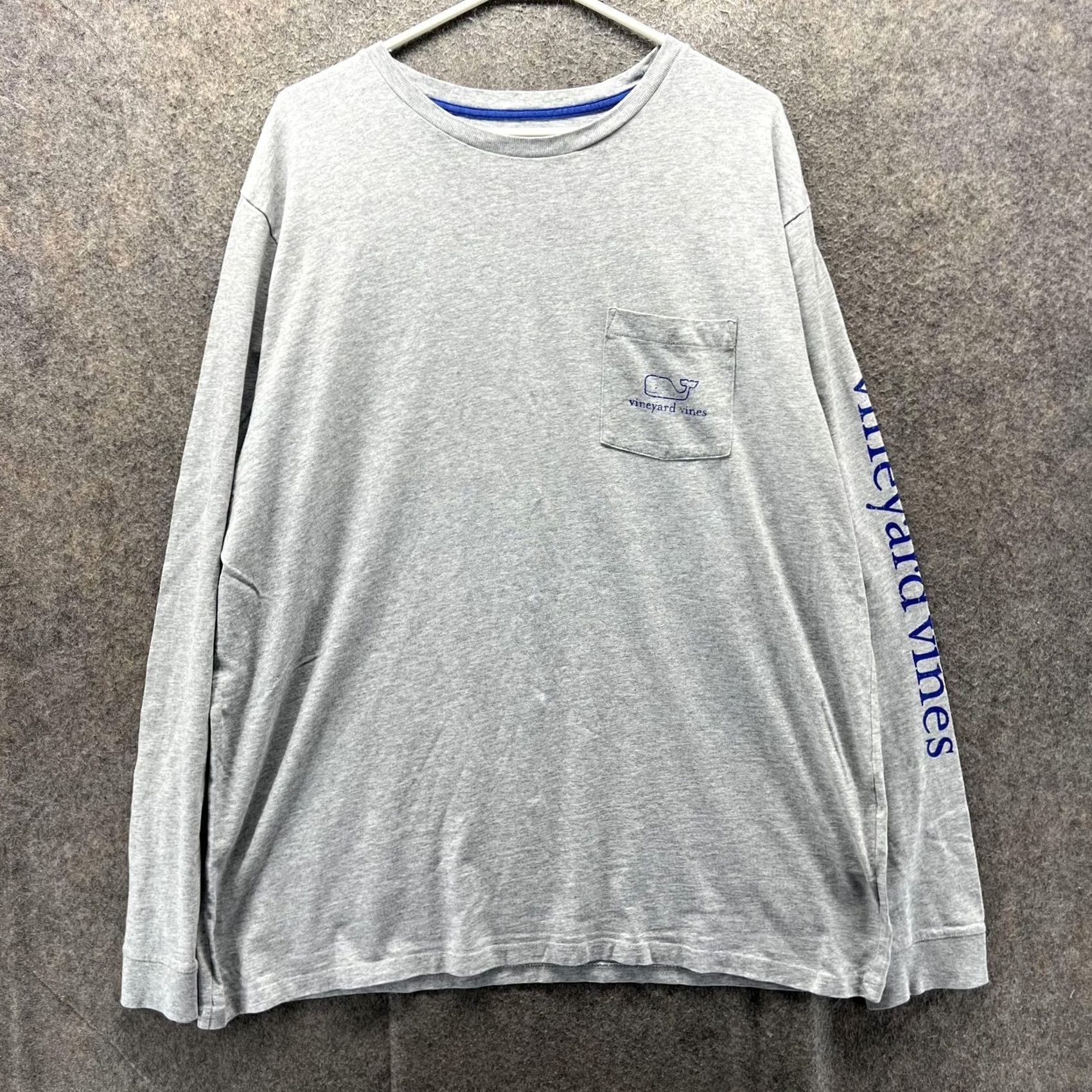 Vineyard Vines Vineyard Vines Shirt Mens XL Gray Long Sleeve Whale Pocket Graphic Logo Size US XL / EU 56 / 4 - 2 Thumbnail