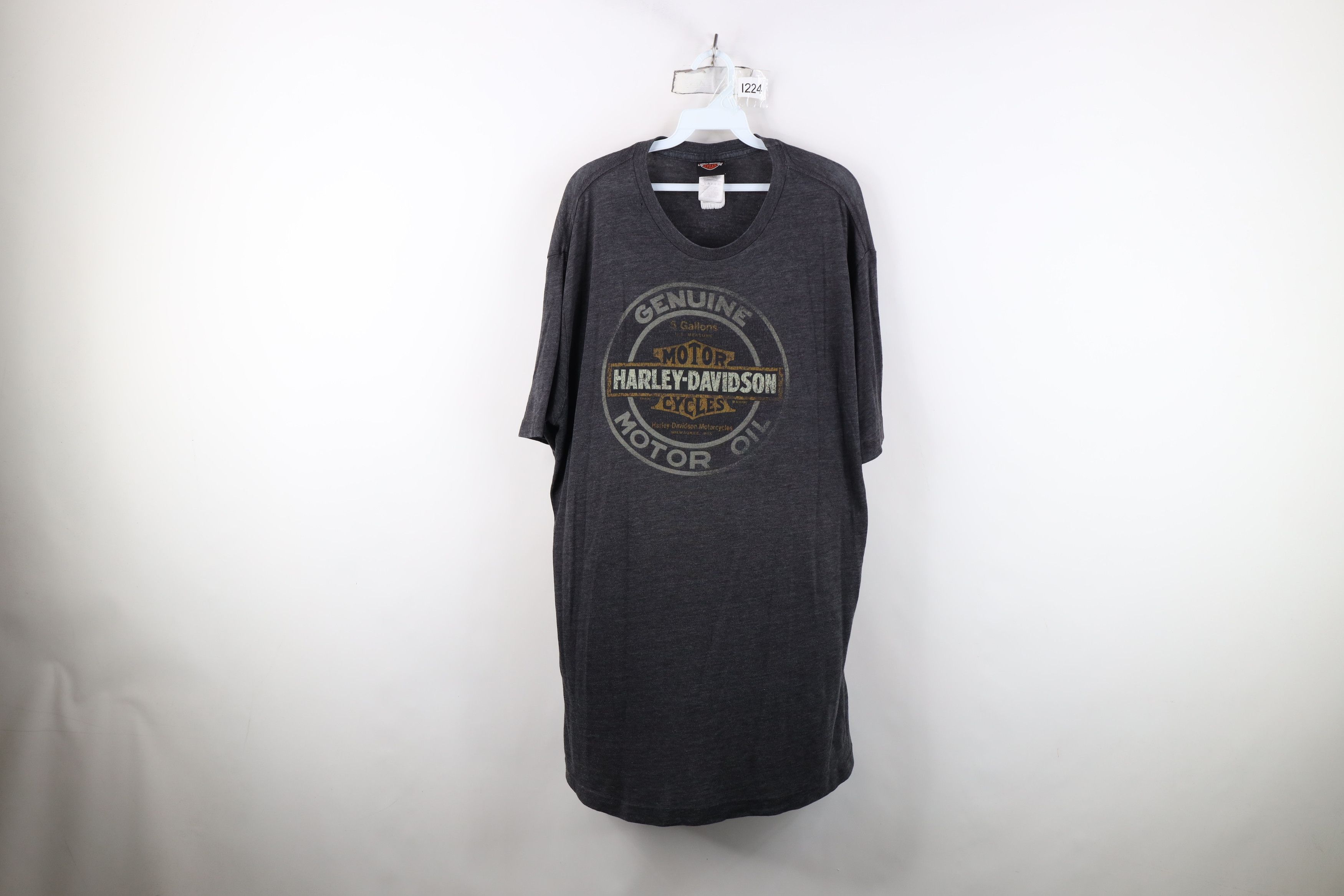 Harley Davidson Vintage Y2K Harley Davidson Jersey T-Shirt Charcoal Gray Size US XXL / EU 58 / 5 - 1 Thumbnail