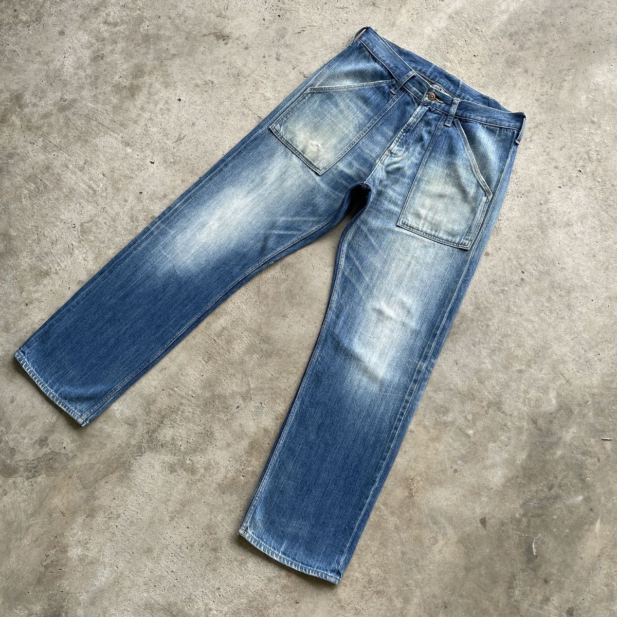 Japanese Brand × Jean × Vintage W30x30💥 Vintage Japanese Brand Faded Denim Jeans Pants Size US 30 / EU 46 - 2 Thumbnail