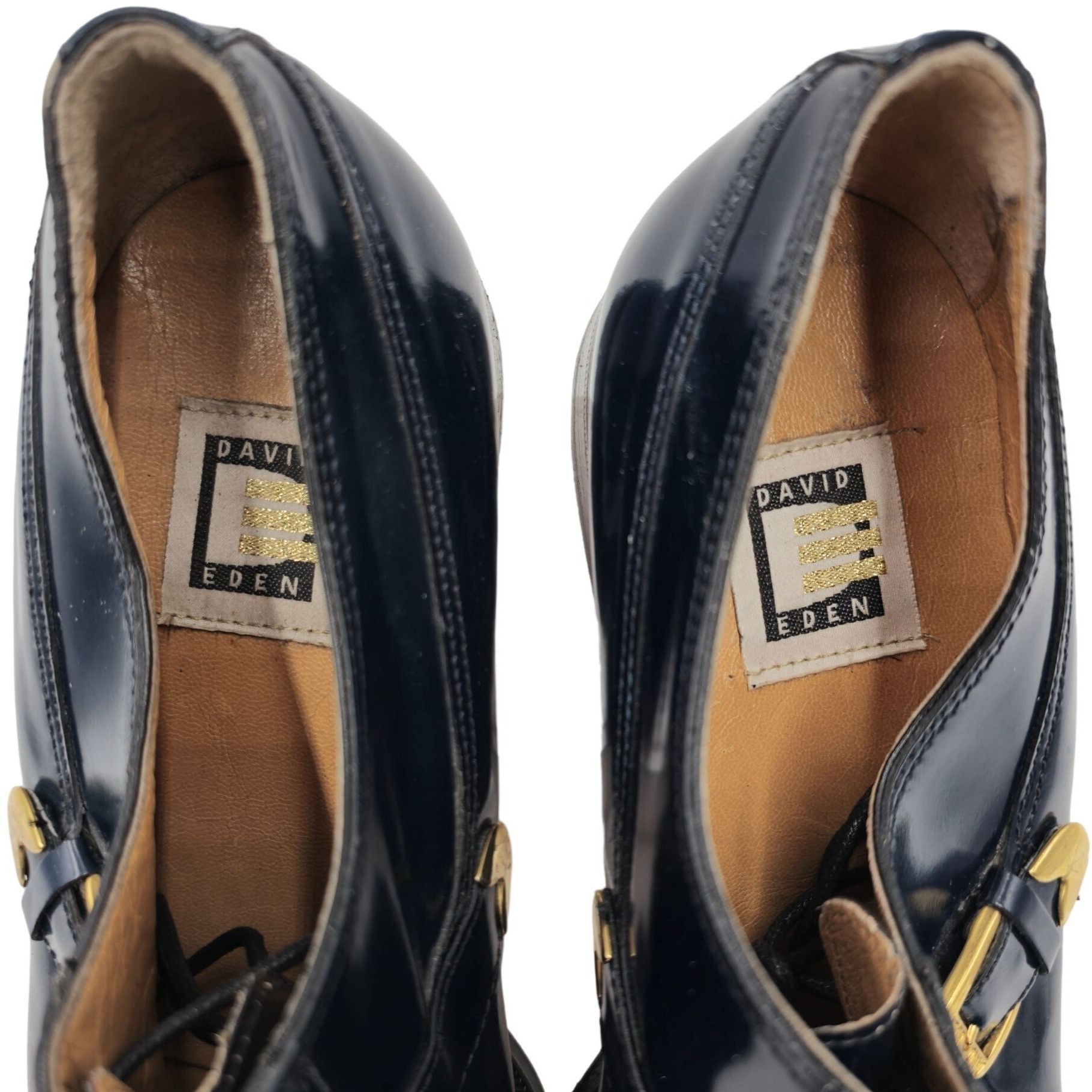 David Eden NEW Vintage David Eden Italy Blue Leather Dress Shoes Men 11 Size US 11 / EU 44 - 8 Thumbnail