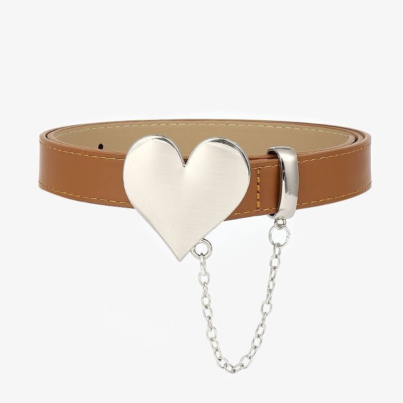 Designer Heart Dark Vintage Belt Riveted Belts Menswear Accessories Size ONE SIZE - 5 Thumbnail