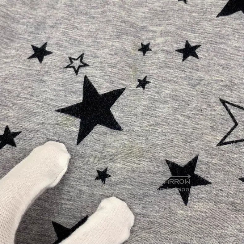 Saint Laurent Paris Saint Laurent Paris Gray Five-Pointed Star Printed Cotton Size US XS / EU 42 / 0 - 9 Thumbnail