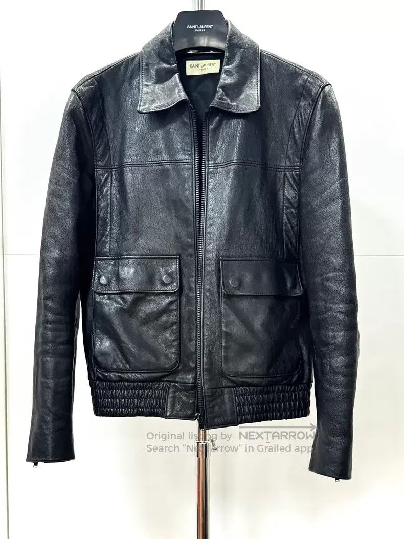 Saint Laurent Paris Saint Laurent Paris Double Pocket Sheepskin Lapel Slim Jac Size US S / EU 44-46 / 1 - 2 Thumbnail