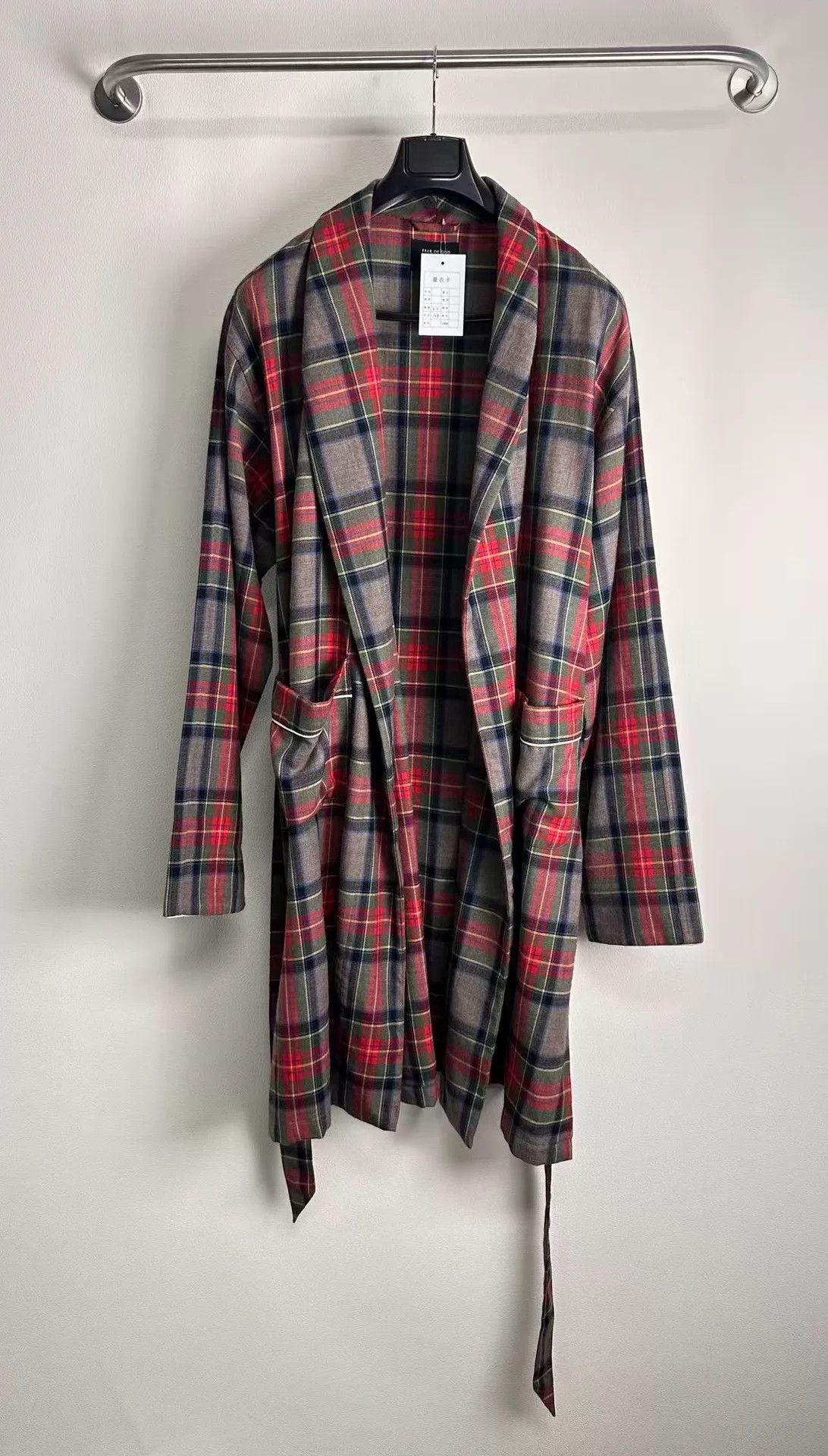 Fear of God Fear of God 5th Season Red Plaid Wool Robe Size US L / EU 52-54 / 3 - 1 Thumbnail