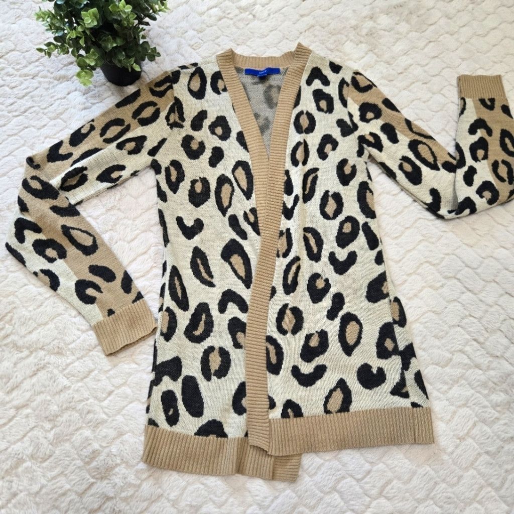 Apt. 9 Apt. 9 Leopard Print Open Front Cardigan, Size X-Small Size XS / US 0-2 / IT 36-38 - 1 Thumbnail