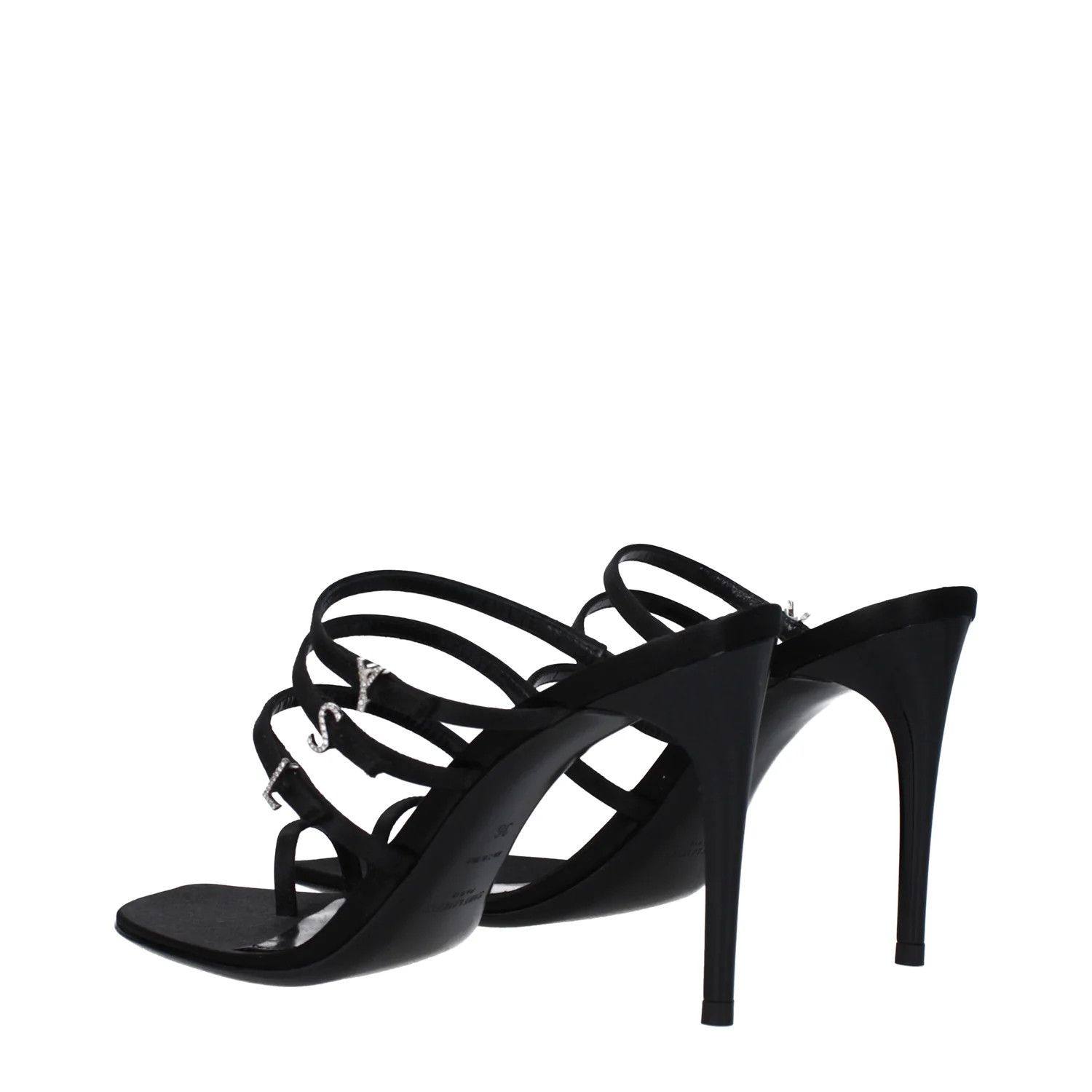 Saint Laurent Paris ob1o1e1124 Satin Sandals in Black Size US 6 / IT 36 - 4 Thumbnail