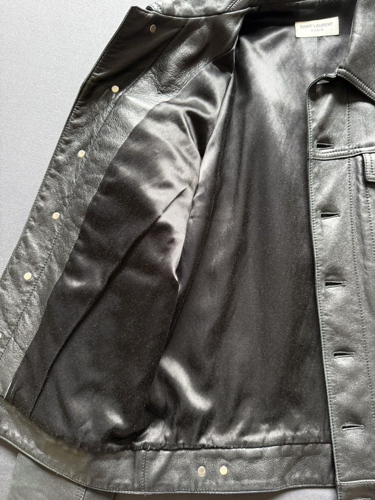 Saint Laurent Paris Saint Laurent Paris - Lamb skin Trucker Jacket - size 48 Size US M / EU 48-50 / 2 - 8 Thumbnail