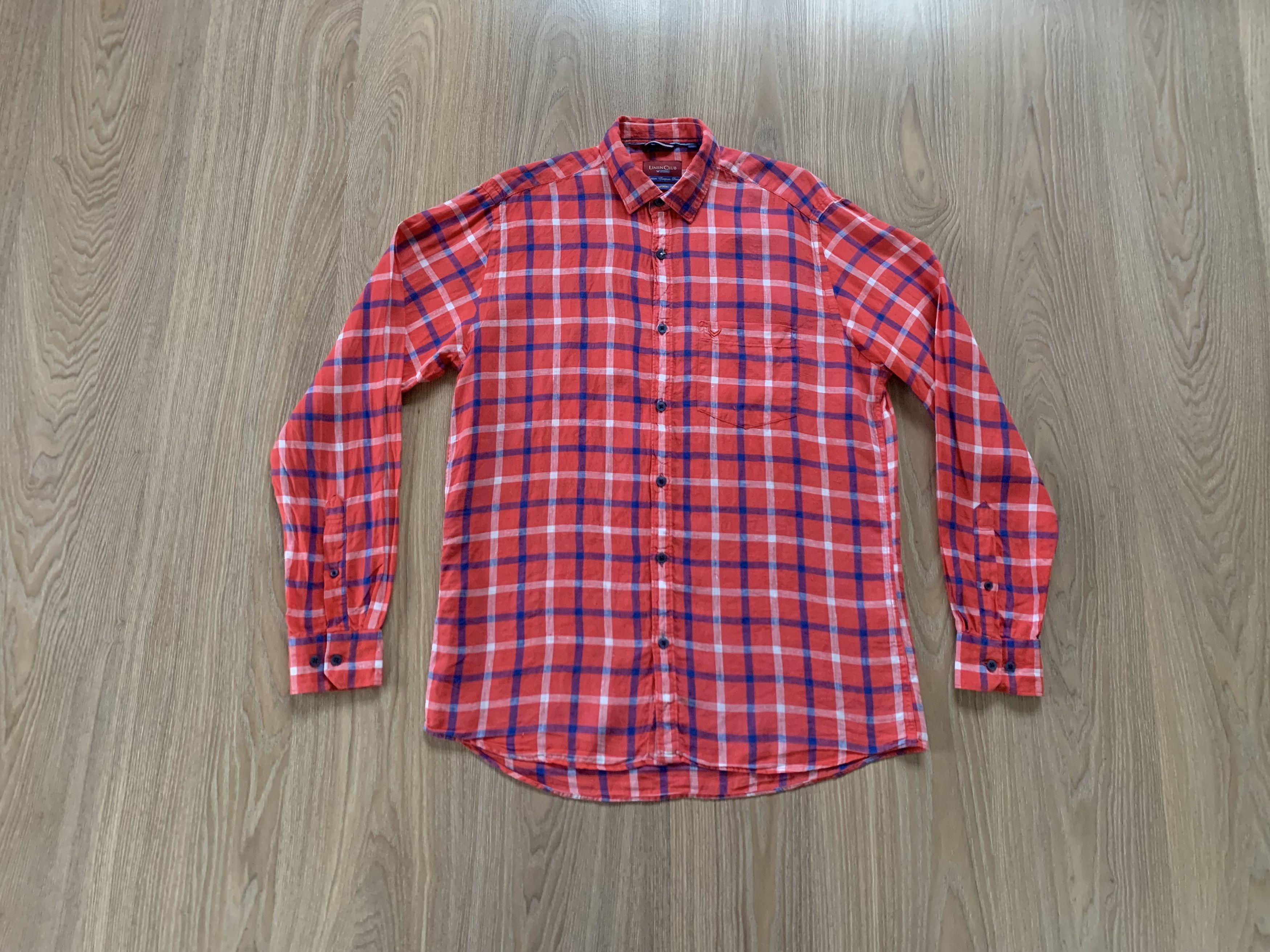 Other Linen Club Studio Plaid Linen Long Sleeve Shirt Size US L / EU 52-54 / 3 - 1 Thumbnail