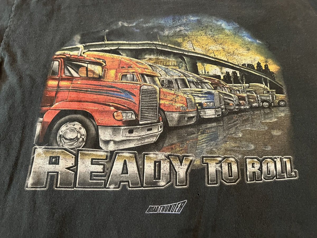 ODM VINTAGE Road Thunder ODM Shirt Mens 90s Trucker Semis Size US XL / EU 56 / 4 - 2 Thumbnail