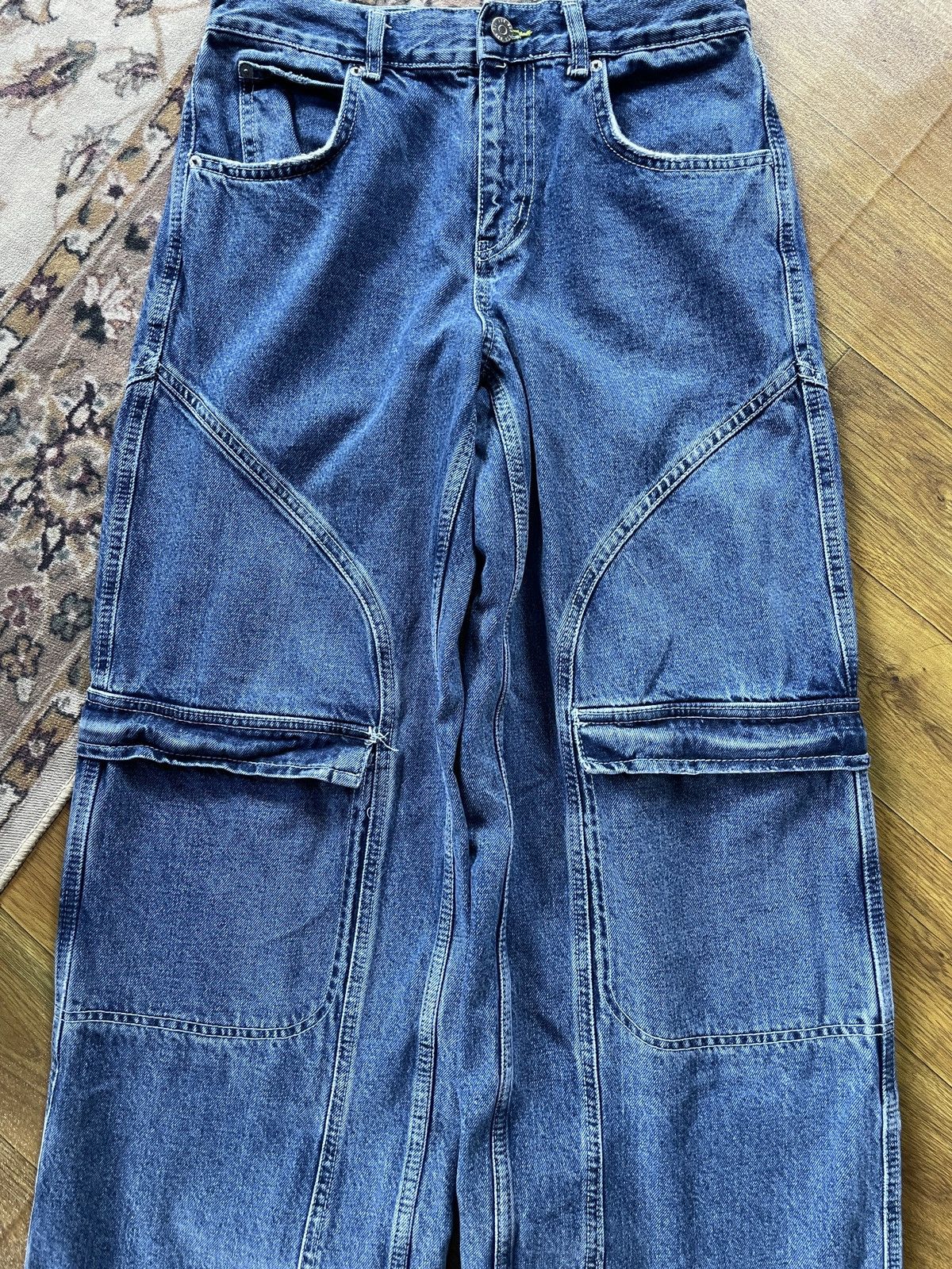 Bdg × Designer Crazy Y2K Baggy Wide Leg Pants Size US 30 / EU 46 - 6 Thumbnail