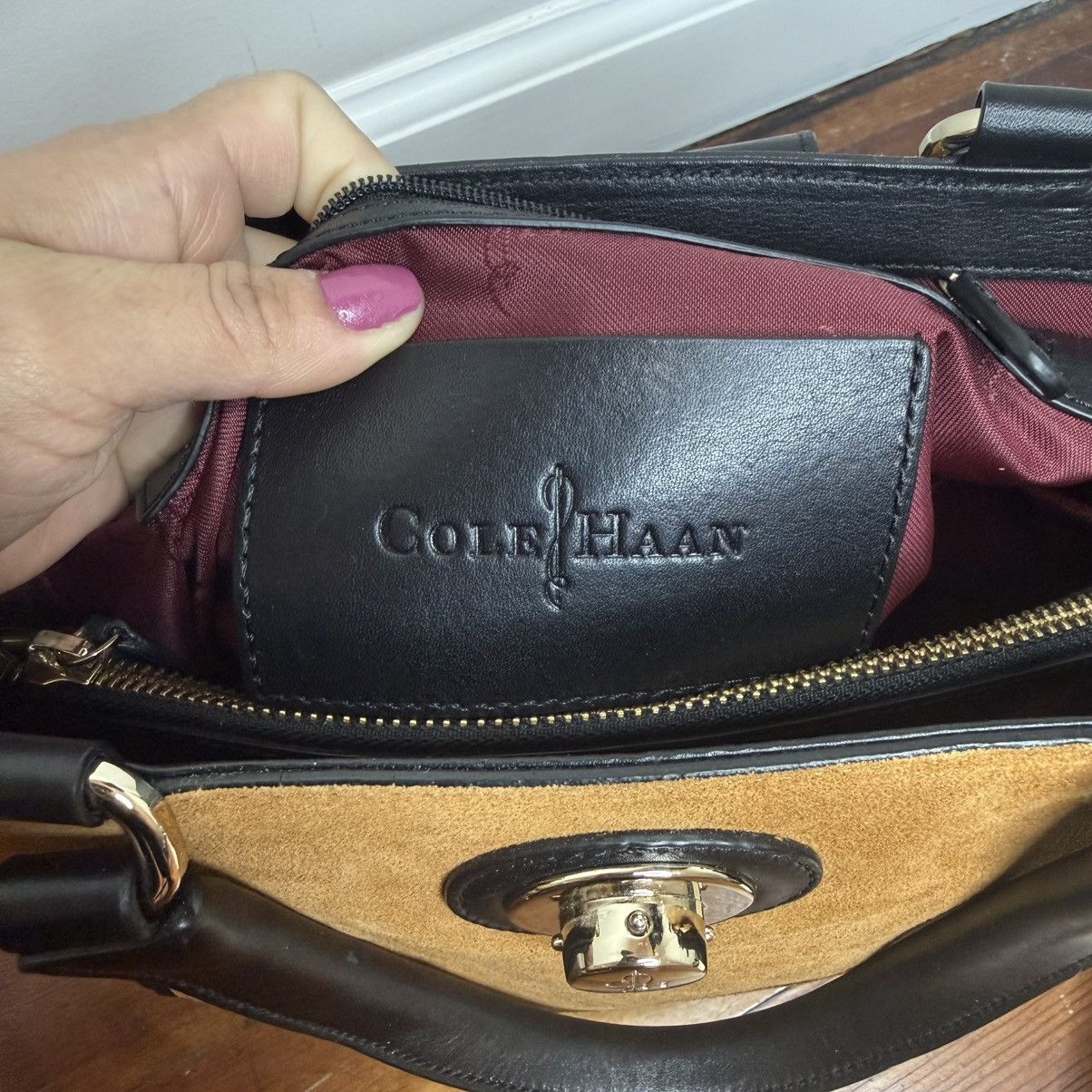 Cole Haan Cole Haan Suede Satchel in Mustard with Black Trim Size ONE SIZE - 7 Thumbnail