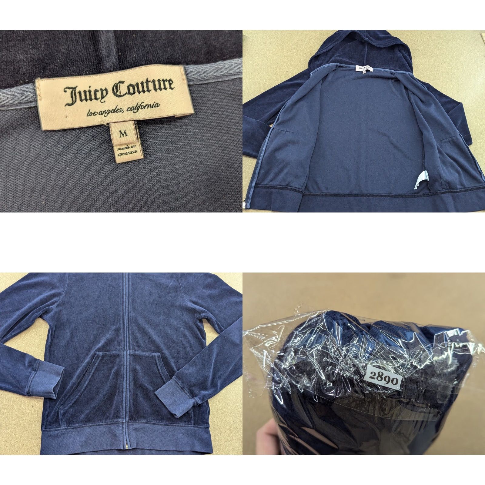 Juicy Couture Juicy Couture Velour Jacket Hoodie Womens Medium M Full Zip Blue Jacket Womens Regular Medium Blue Juicy Couture Velour Jacket Hoodie Full Zip Size S / US 4 / IT 40 - 10 Thumbnail