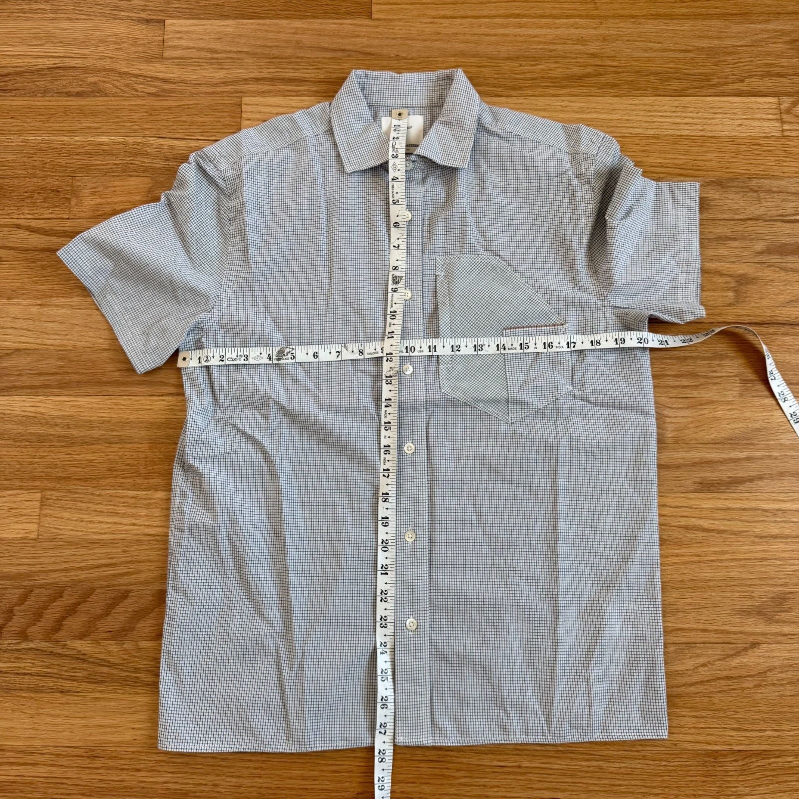 Billy Reid Billy Reid Selvedge Check Pattern S/S Button Up Shirt Size US S / EU 44-46 / 1 - 5 Thumbnail