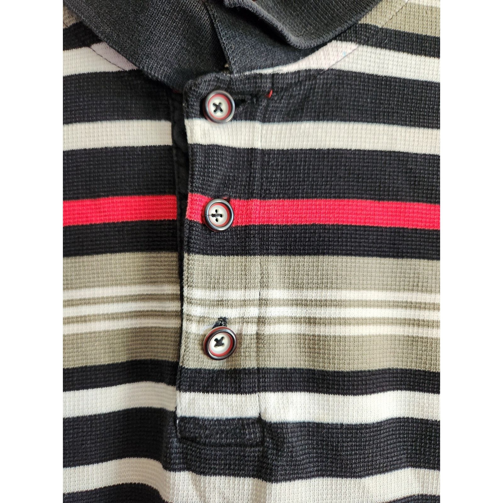 Southpole Y2k South Pole Men's Red & Black Striped Polo XL Size US XL / EU 56 / 4 - 4 Thumbnail