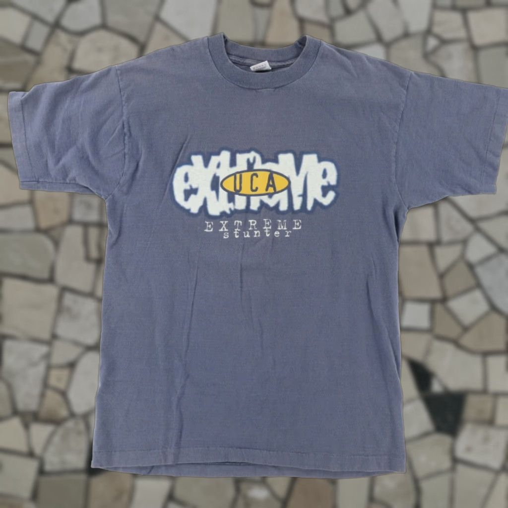 Fruit Of The Loom VINTAGE UCA Extreme Shirt Indigo Men L VTG Fruit of the Loom UCA Extreme Solid T-Shirt Indigo Men L Size US L / EU 52-54 / 3 - 1 Thumbnail