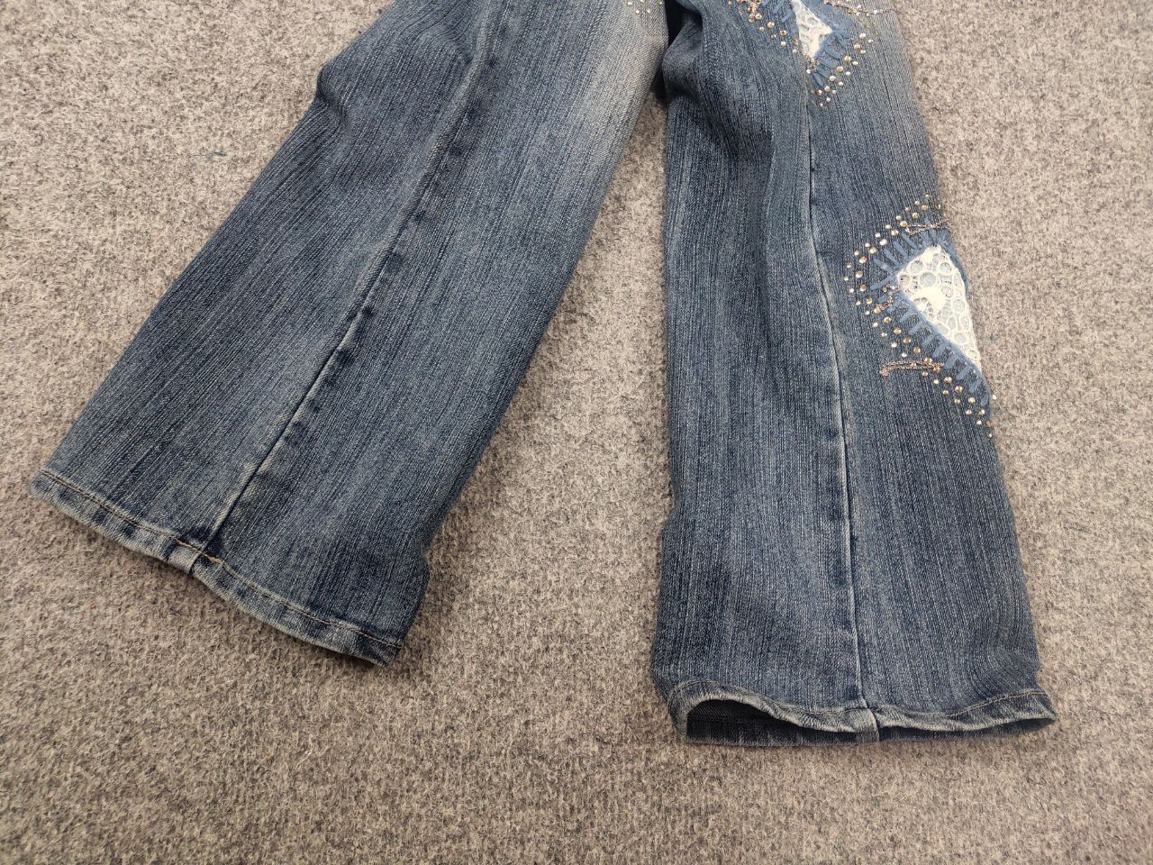 If Six Was Nine Rosa & Rose vintage Y2K Style Faded denim Flared Jeans LGB Size 28" / US 6 / IT 42 - 5 Thumbnail