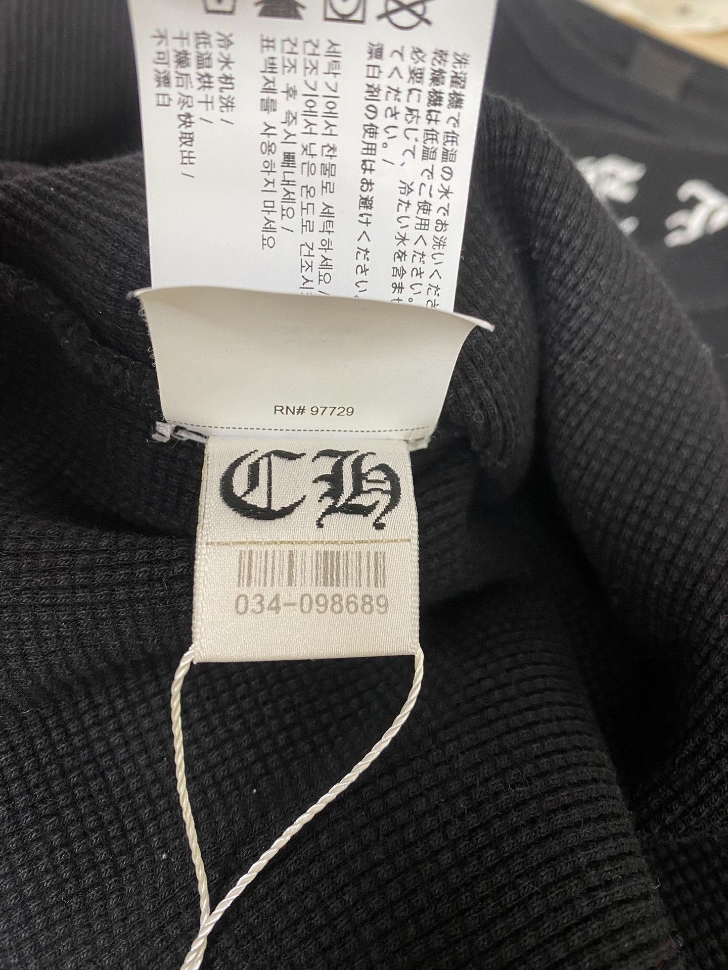 Chrome Hearts Chrome Hearts Sanskrit Embroidered Black Waffle Longsleeve Size US M / EU 48-50 / 2 - 5 Thumbnail