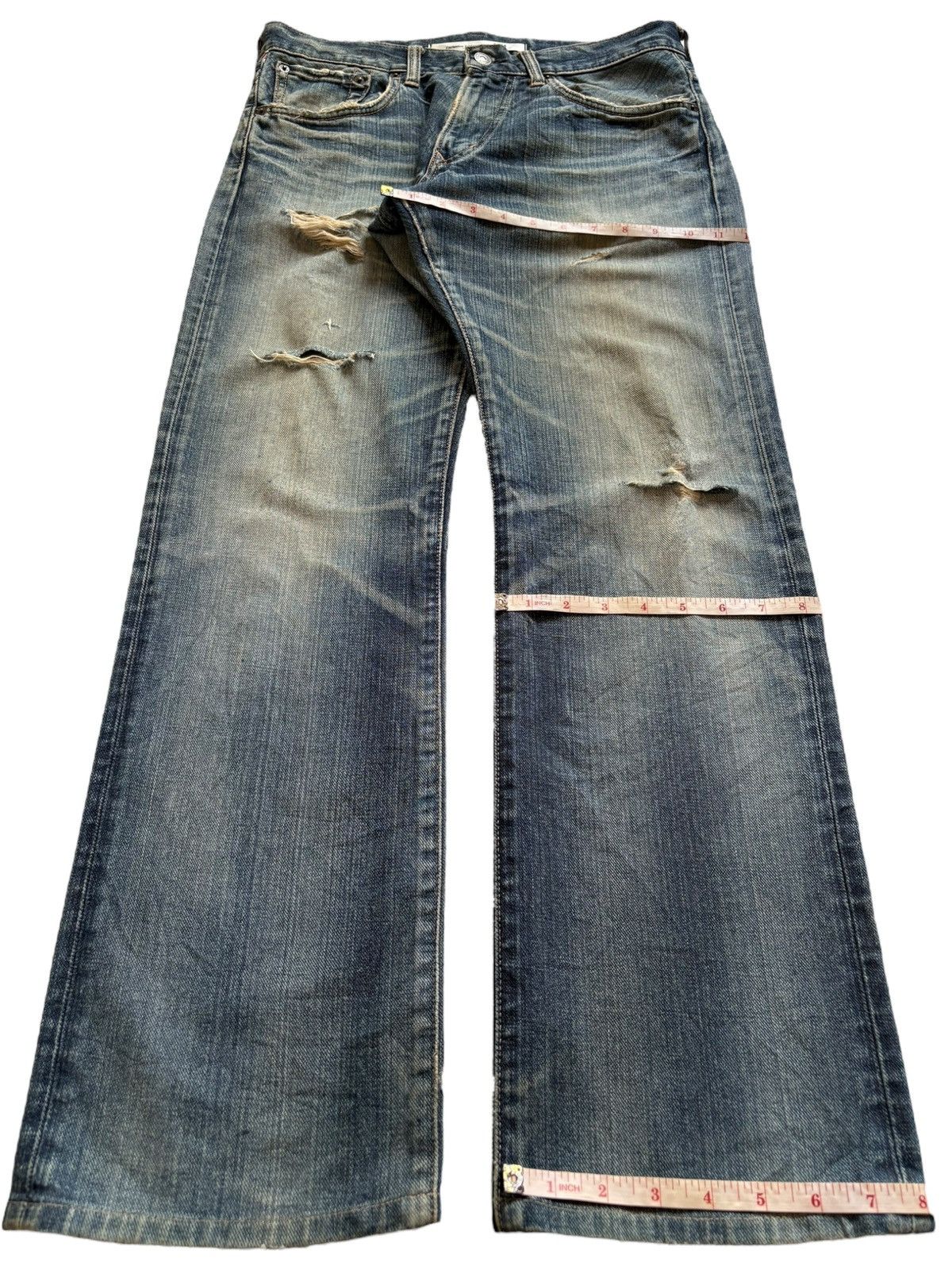 Edwin Exclusive Vintage Edwin Mud Wash Distressed Loose Jeans Size US 31 - 14 Thumbnail