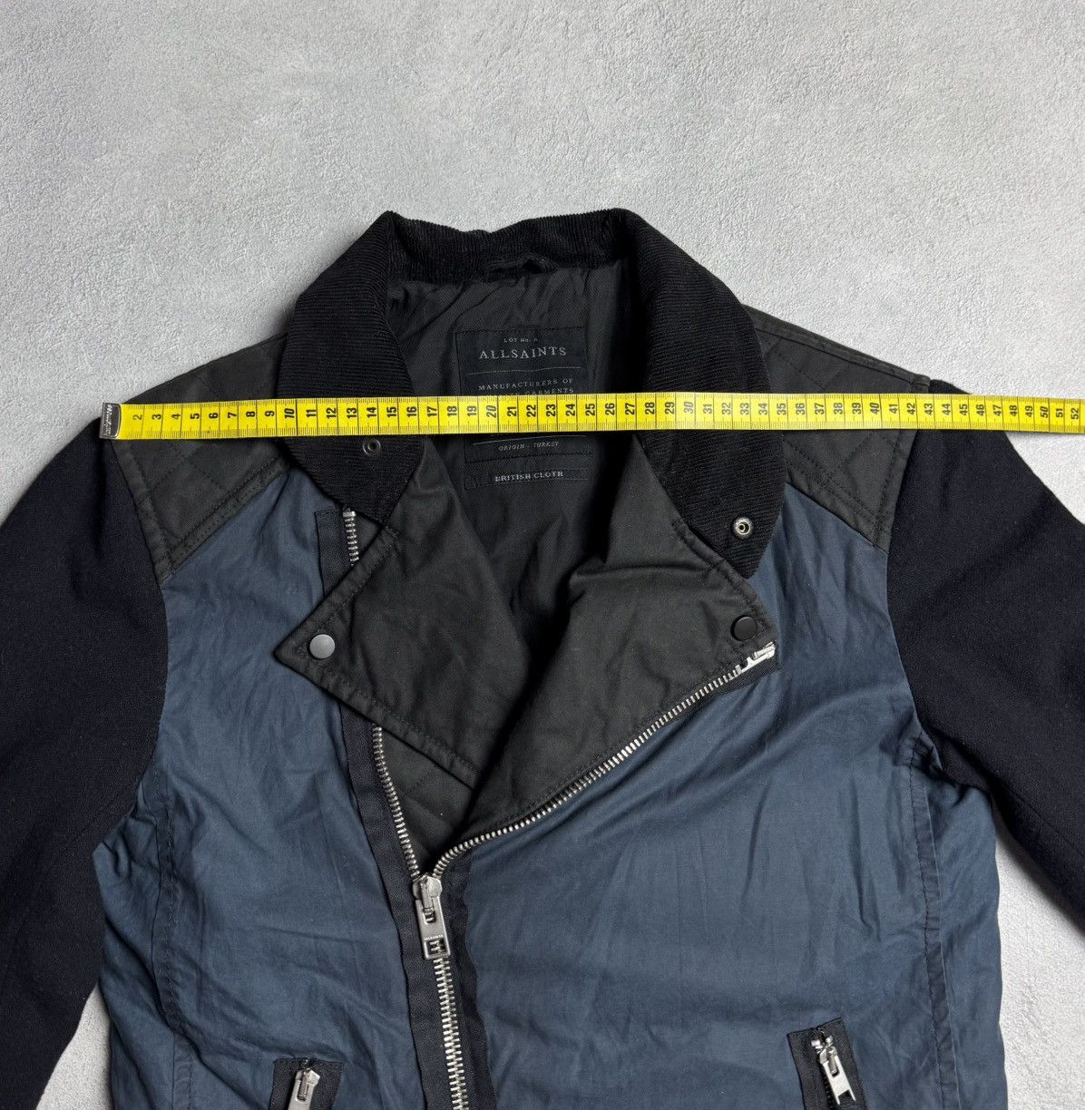 Allsaints Allsaints Women’s Biker Wax Cotton Jacket Wool Sleeves Size S / US 4 / IT 40 - 18 Thumbnail