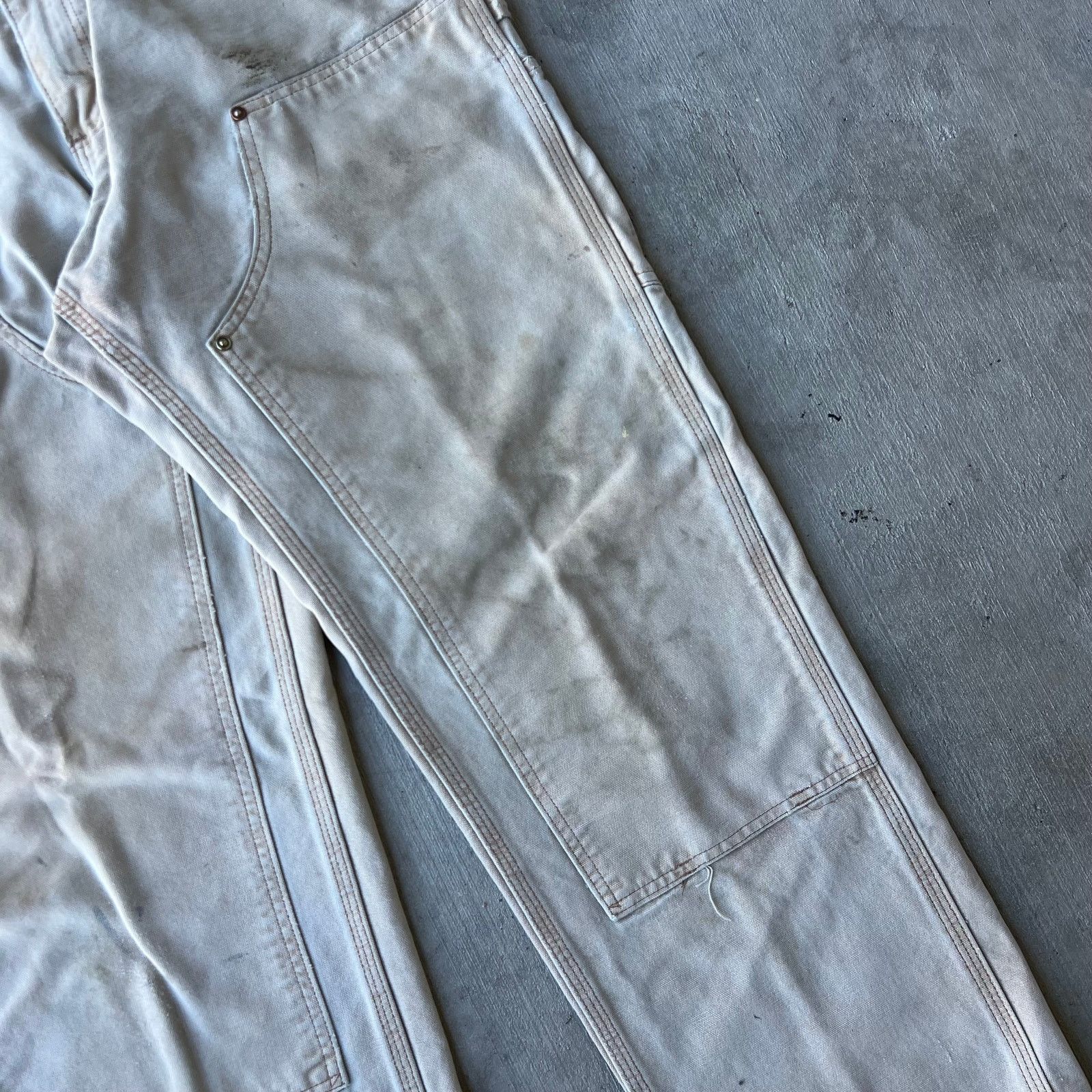 Carhartt × Vintage Carhartt faded brown double knee work wear carpenter pants Size US 31 - 4 Thumbnail