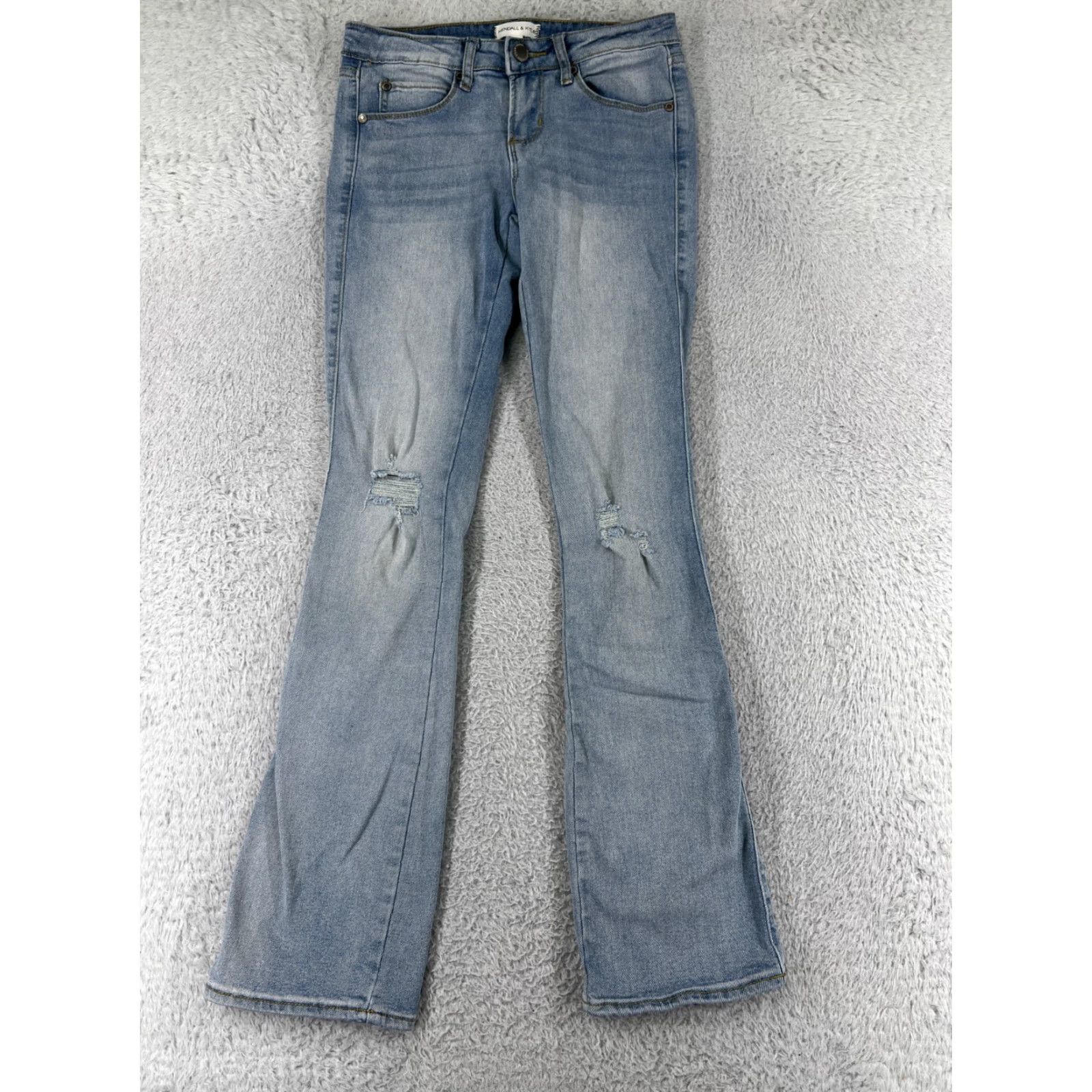 Vintage Kendall And Kylie Jeans Womens Bootcut 1 Light Blue Denim Low Rise 30 Inseam 5-Pocket Design Size 25" / US 0 / IT 36 - 2 Thumbnail