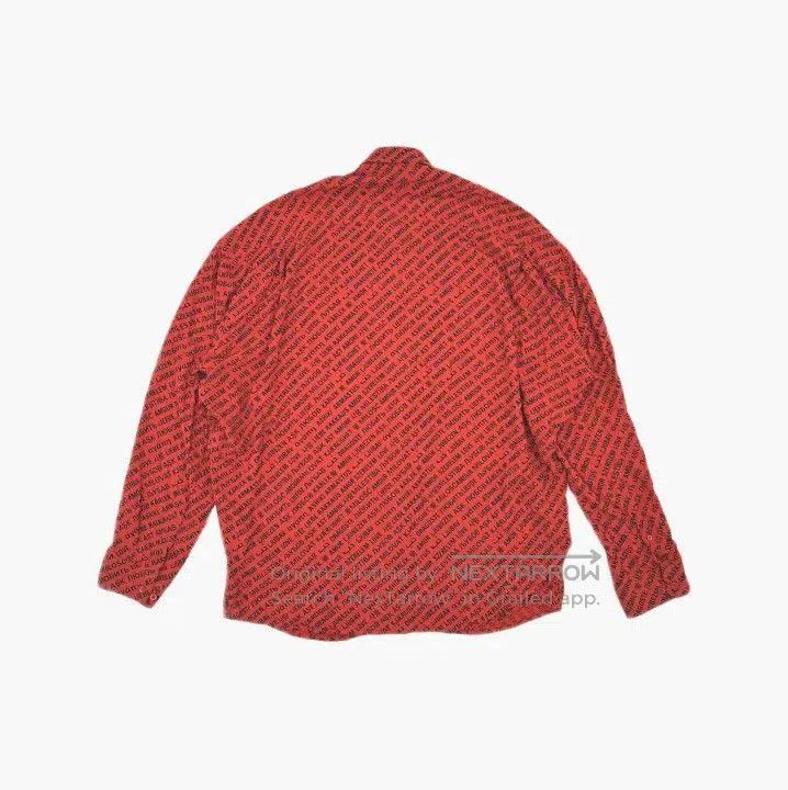 Balenciaga Balenciaga Logo Print Long Sleeve Shirt in Red. Size US M / EU 48-50 / 2 - 3 Thumbnail