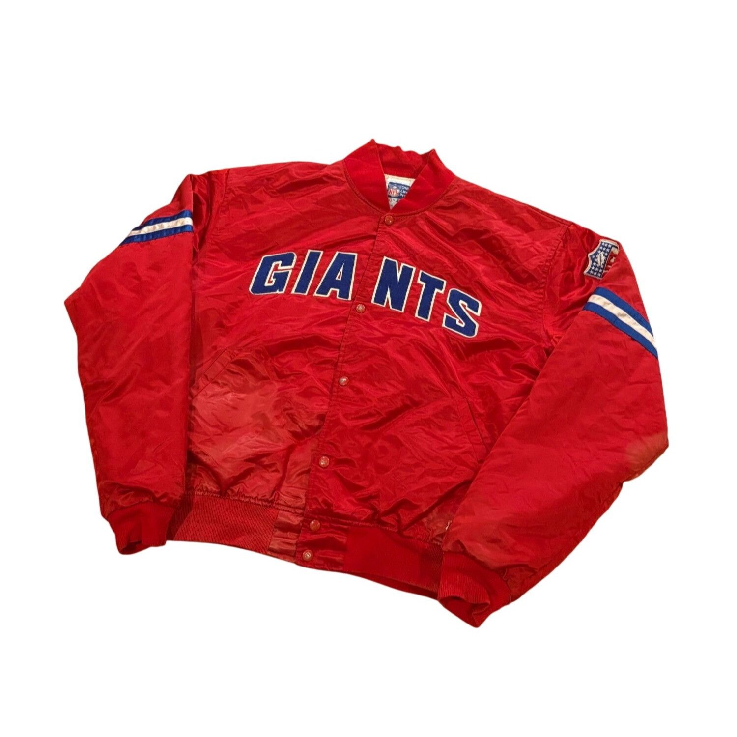 Starter Rare Vintage 80s Starter New York Giants NFL Red Satin Jacke Size US XL / EU 56 / 4 - 4 Thumbnail