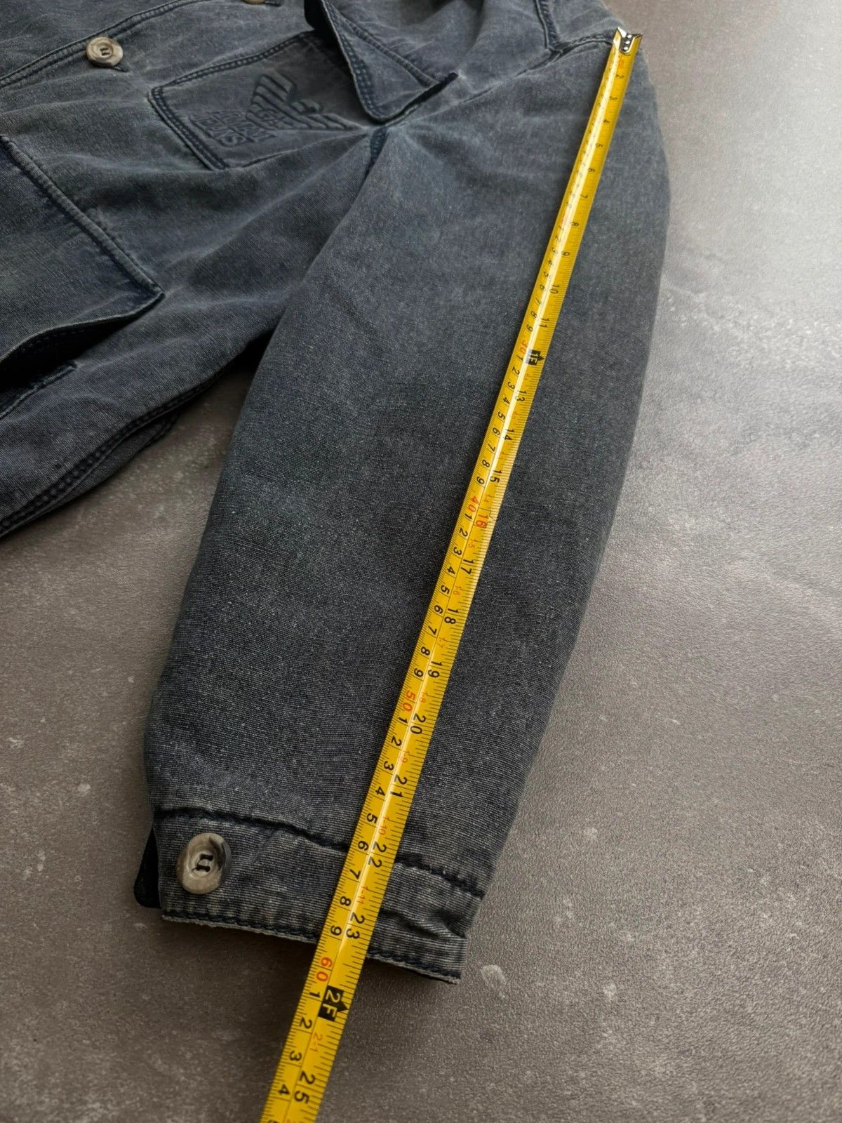Armani Armani denim jacket vintage 1980s work wear made in Italy Size US L / EU 52-54 / 3 - 15 Thumbnail