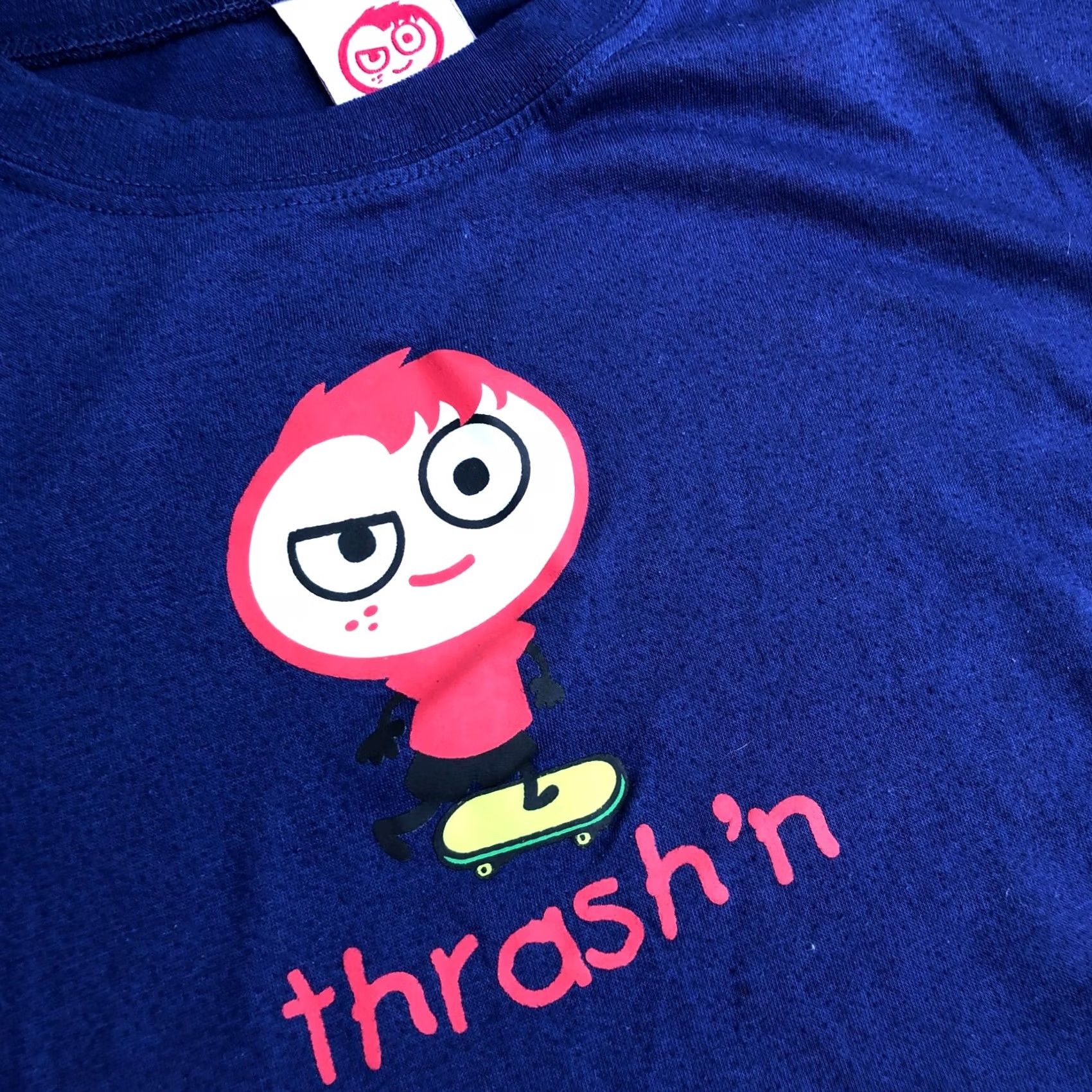 FRED VINTAGE Fred Is Red Thrash'n Skateboarding T Shirt Men’s Blue Short Sleeve Crew Neck Medium SM Size US M / EU 48-50 / 2 - 2 Thumbnail