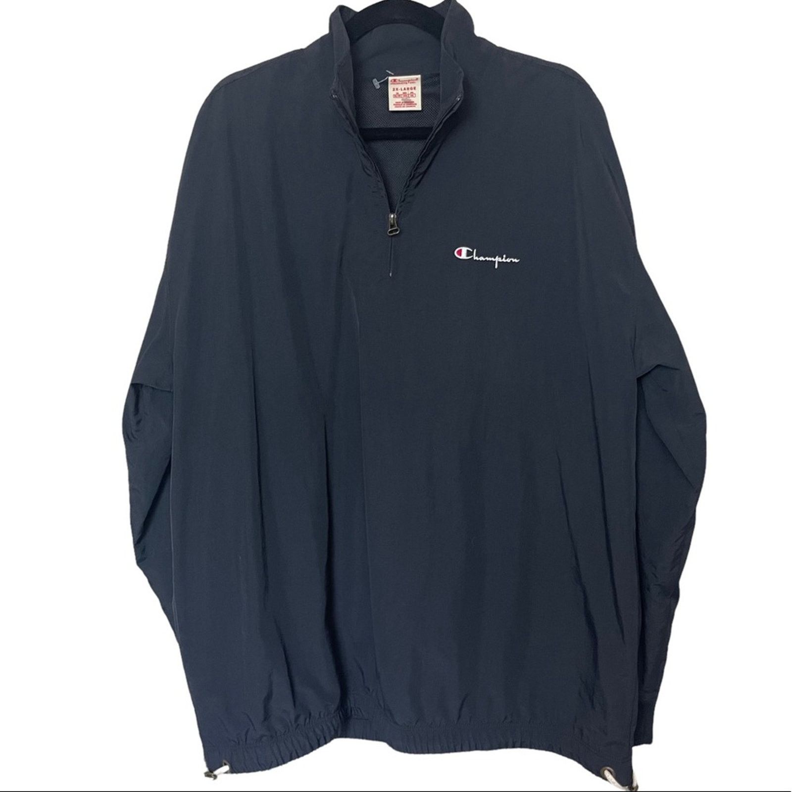 Champion Champion Windbreaker Half Zip Pullover Black Size XXL Size US XXL / EU 58 / 5 - 10 Thumbnail