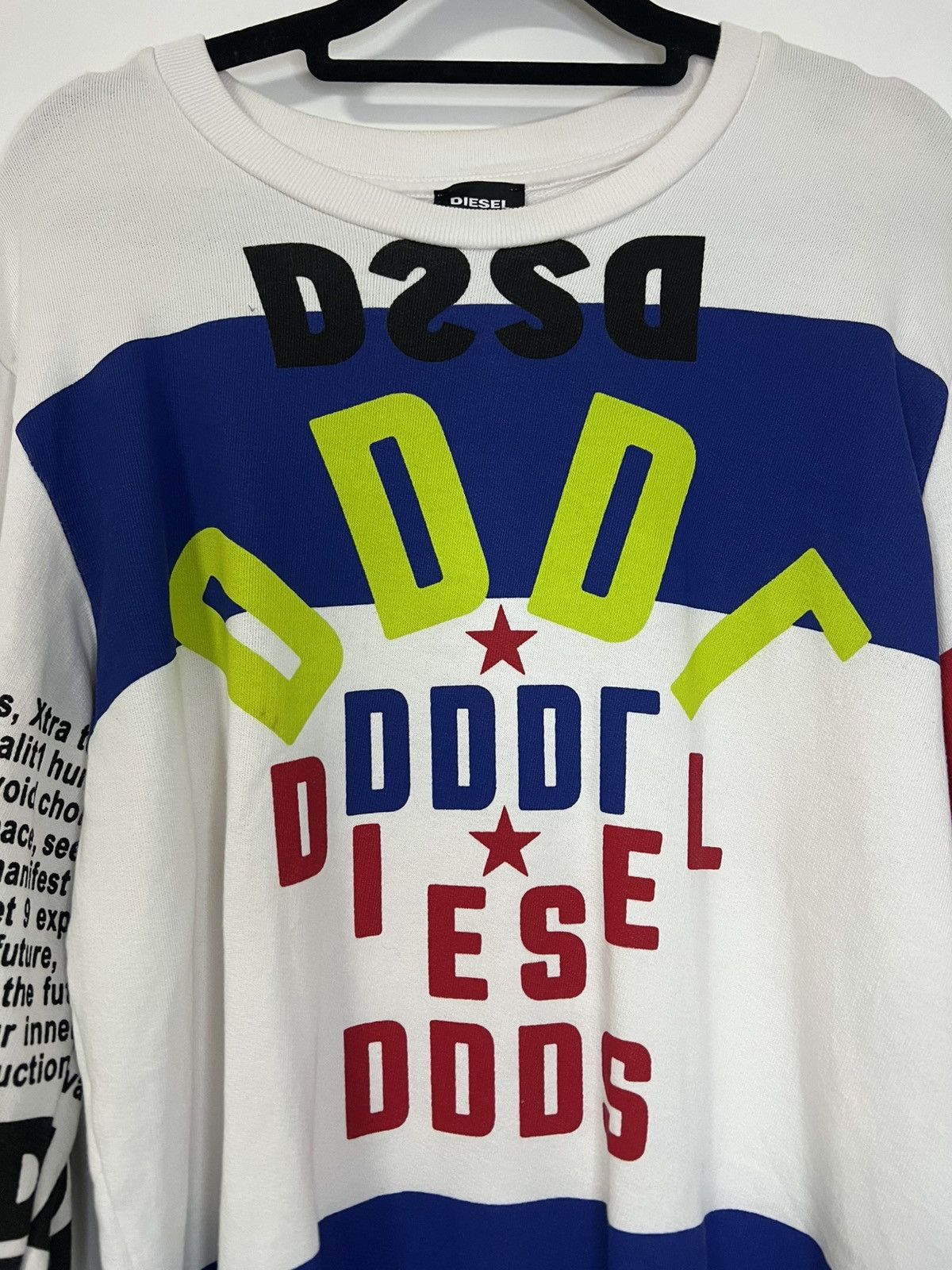 Diesel Diesel cotron sweatshirt M crew neck white Size US M / EU 48-50 / 2 - 3 Thumbnail
