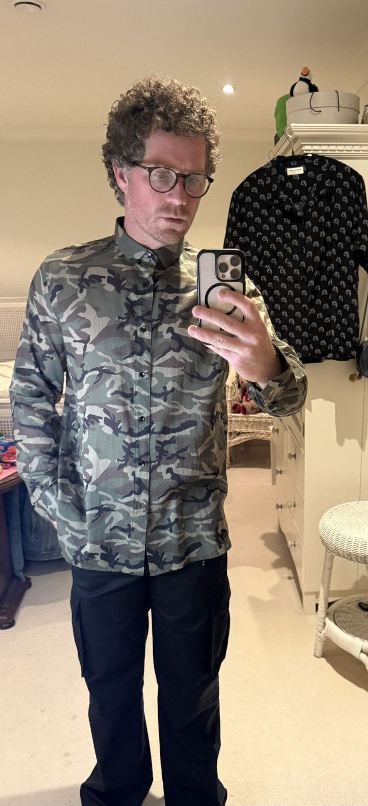 Saint Laurent Paris SS16 Saint Laurent camouflage camo shirt 😍 Hedi Slimane 41 Size US L / EU 52-54 / 3 - 5 Thumbnail