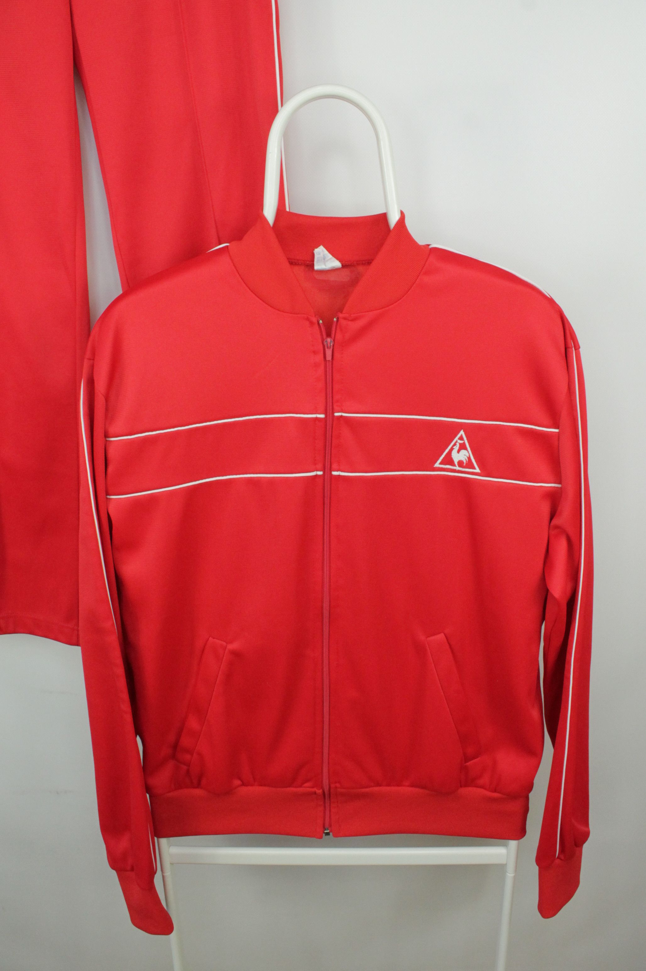 Le Coq Sportif RARE Vintage 80's Le Coq Sportif Red Tracksuit Satus Suisse Size US S / EU 44-46 / 1 - 2 Thumbnail