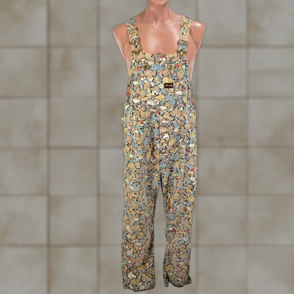 VINTAGE Big Smith Union Made 50s Overalls Mens XL Sanforized Denim