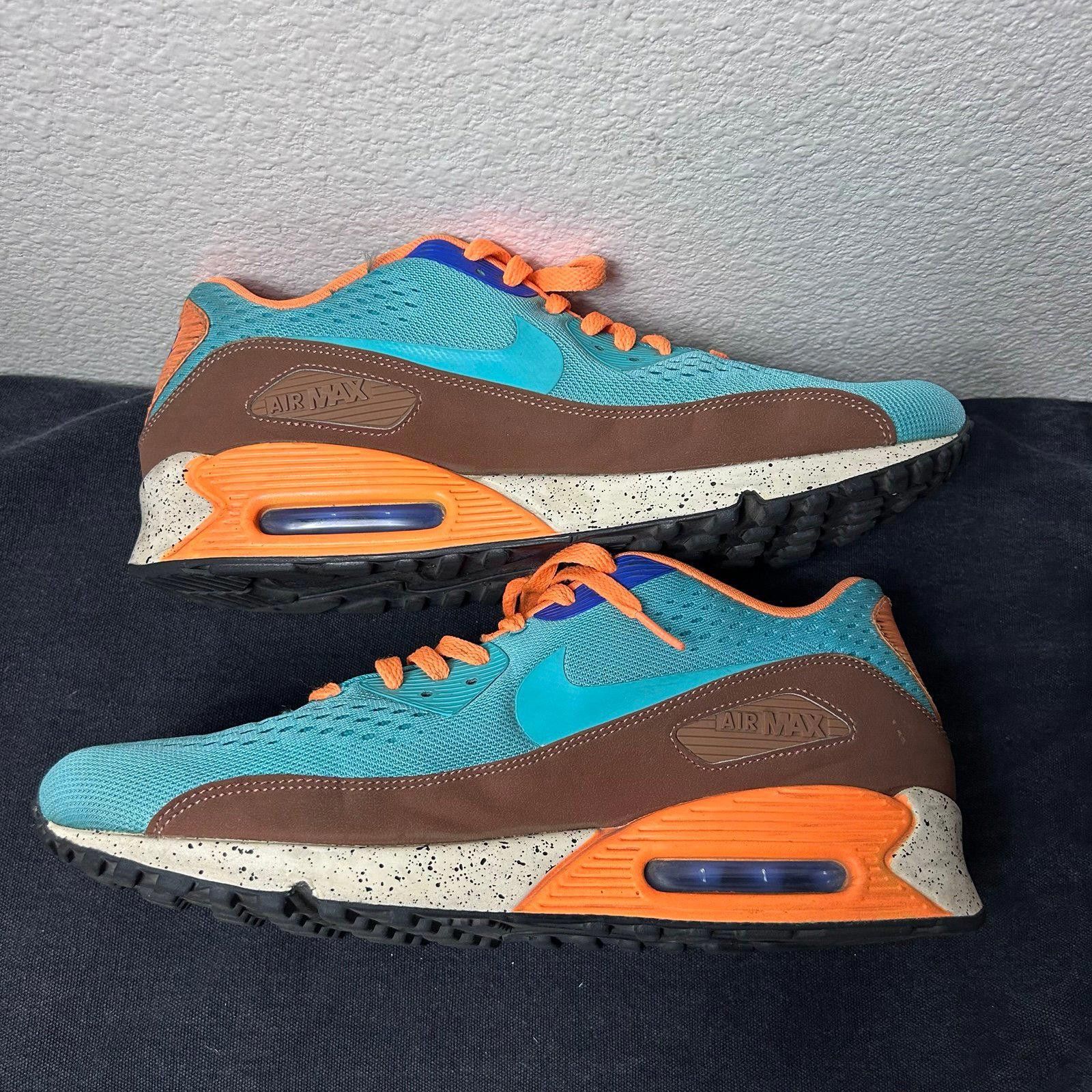 Nike Nike Air Max 90 EM (Teal / Orange / Brown) Rio Brown Beach Size US 12 / EU 45 - 5 Thumbnail