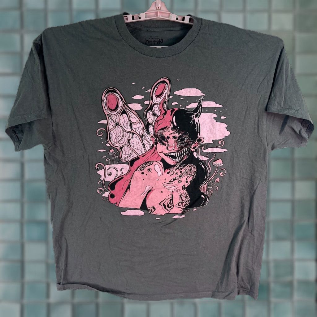 Vintage Portal T-Shirt Men XL Gray Graphic Print Crew Neck Short Sleeve Music Portal Size US XL / EU 56 / 4 - 1 Thumbnail