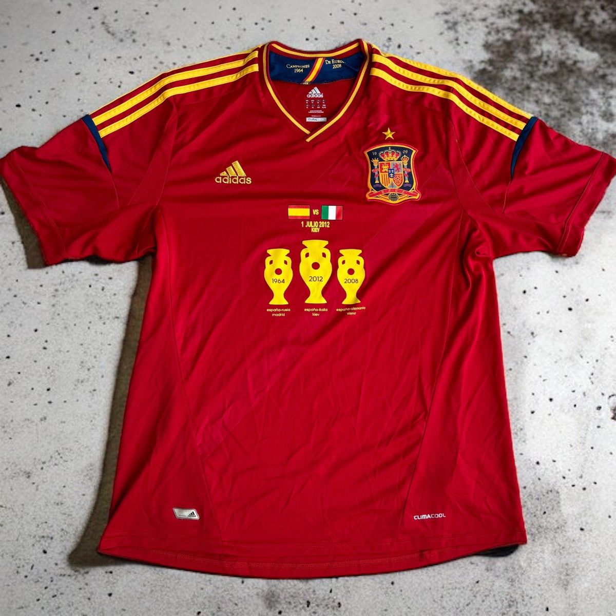 Adidas Euro Final 2012 Spain vs Italy Adidas Soccer Jersey Y2K 00s Size US XL / EU 56 / 4 - 2 Thumbnail