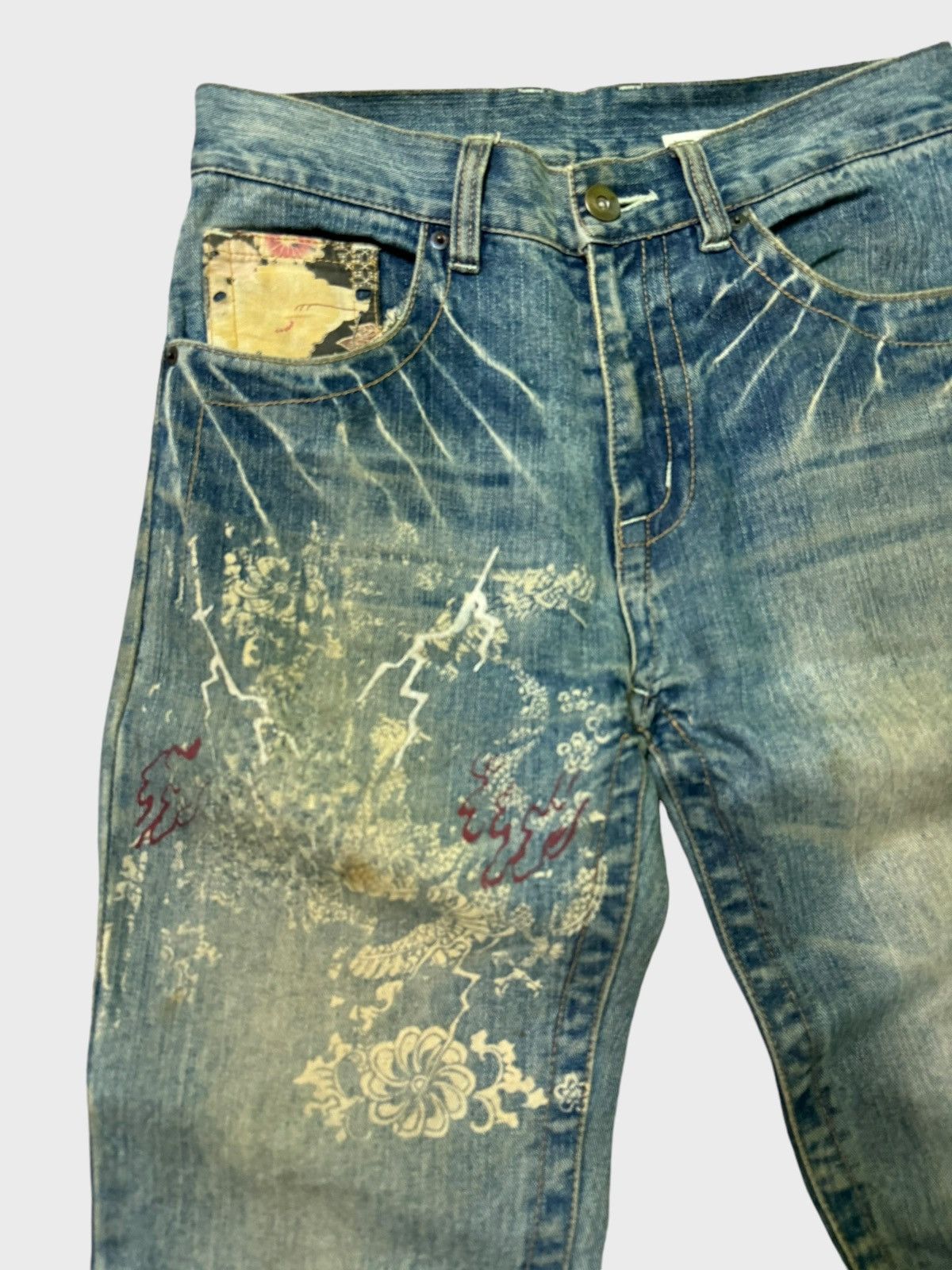 Japanese Brand Japan Classic Dragon Jeans Muddy Wash Karakuri Tamashi Style Size US 30 / EU 46 - 4 Thumbnail