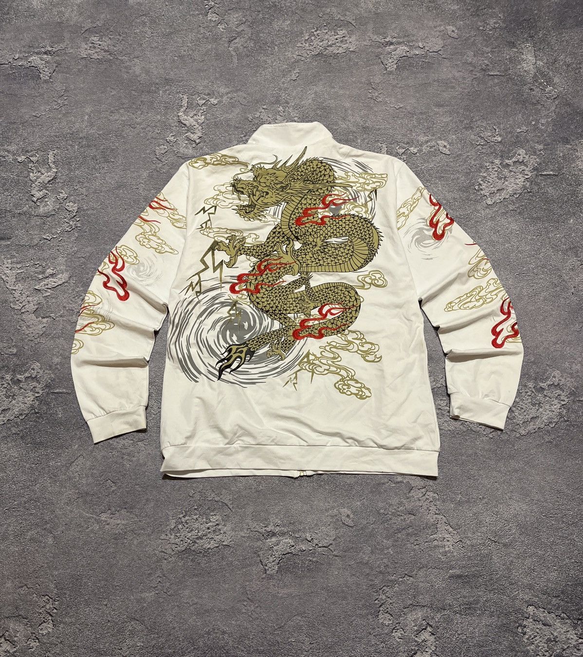 Japanese Brand Crazy Japanese Y2k Dragon Ed Hardy Style Zip Size US XL / EU 56 / 4 - 1 Thumbnail