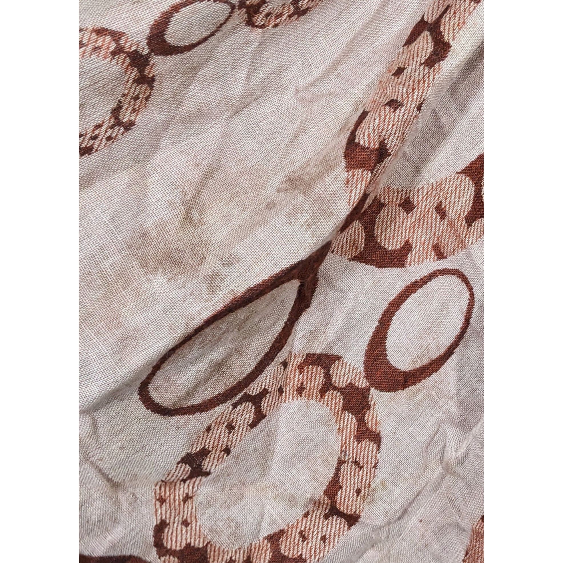Other Pashmina Rust And Cream Bubble Print Scarf Size ONE SIZE - 6 Thumbnail