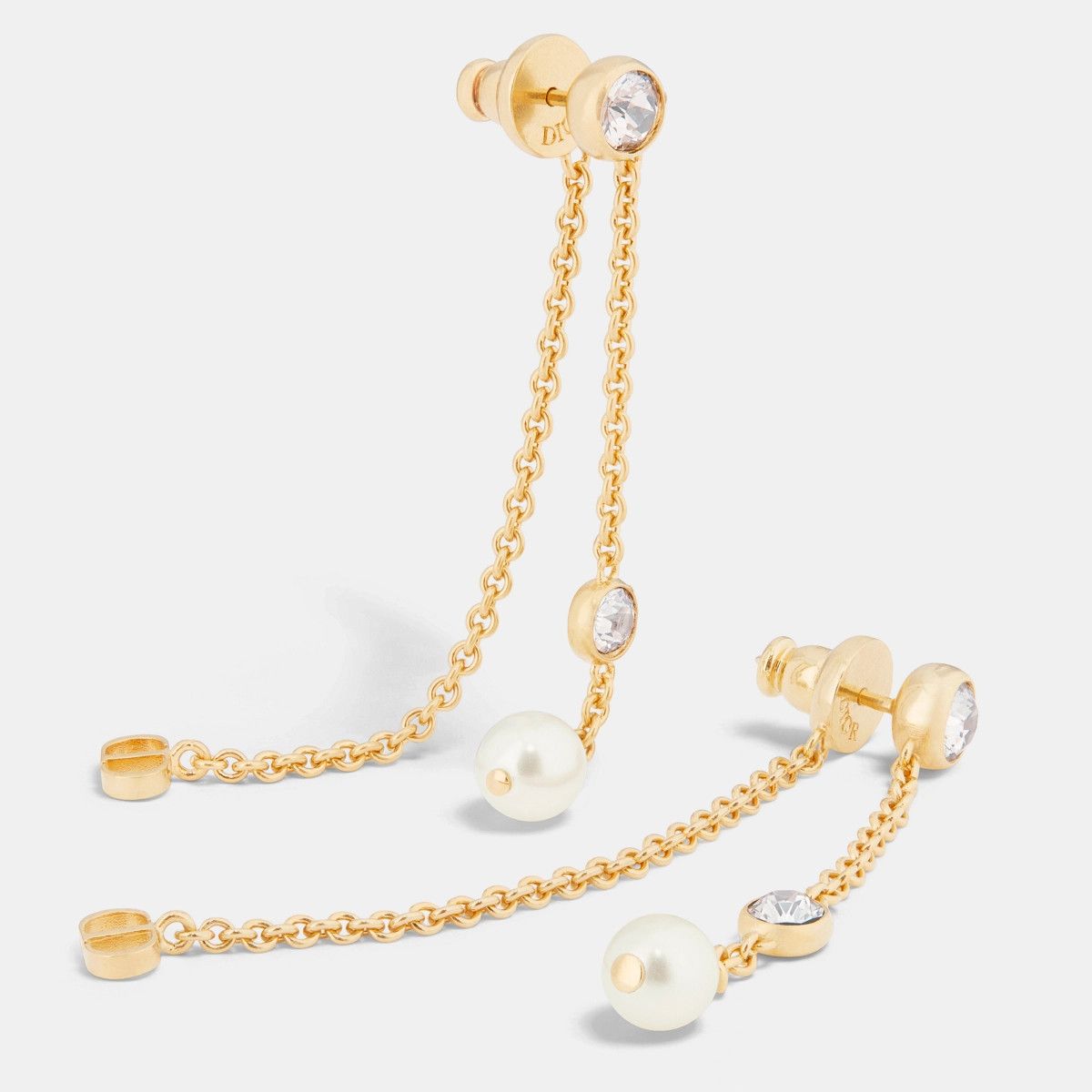 Dior o1bcso1str0126 Size:OS/Cd Treasure Earrings in Golden/White Size ONE SIZE - 4 Thumbnail