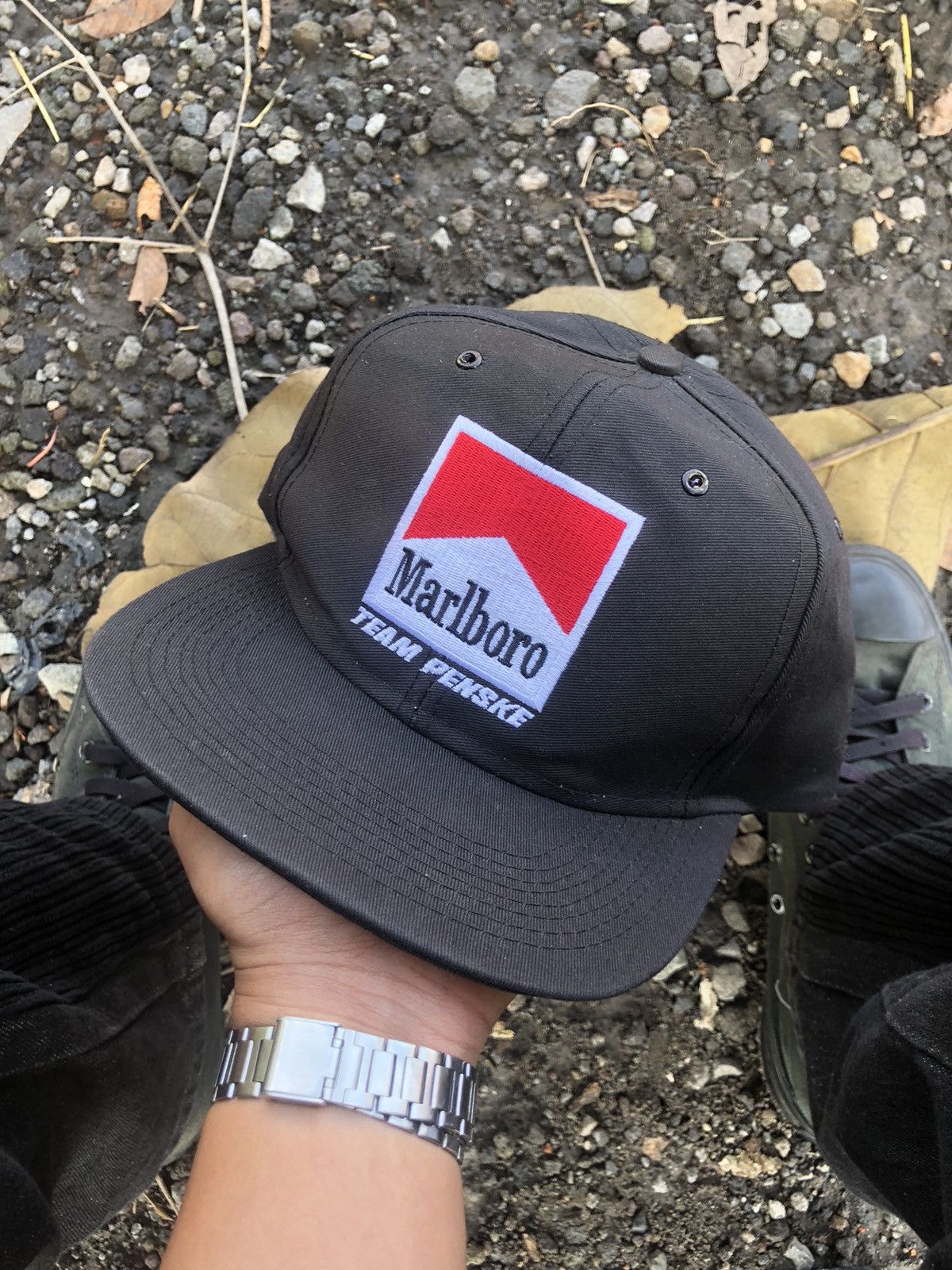 Marlboro 🚫 SOLD 🚫Vintage Marlboro Team Penske Snapback Blockhead Size ONE SIZE - 3 Thumbnail