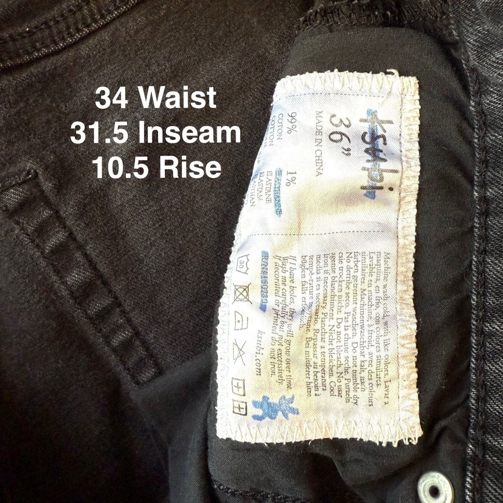 Ksubi Ksubi Jeans 34 Black Dark Wash Skinny Fit Denim Streetwear Jeans Mens Regular Rise Mid Button Logo 34x31.5 501 Style broad Size US 34 / EU 50 - 6 Thumbnail